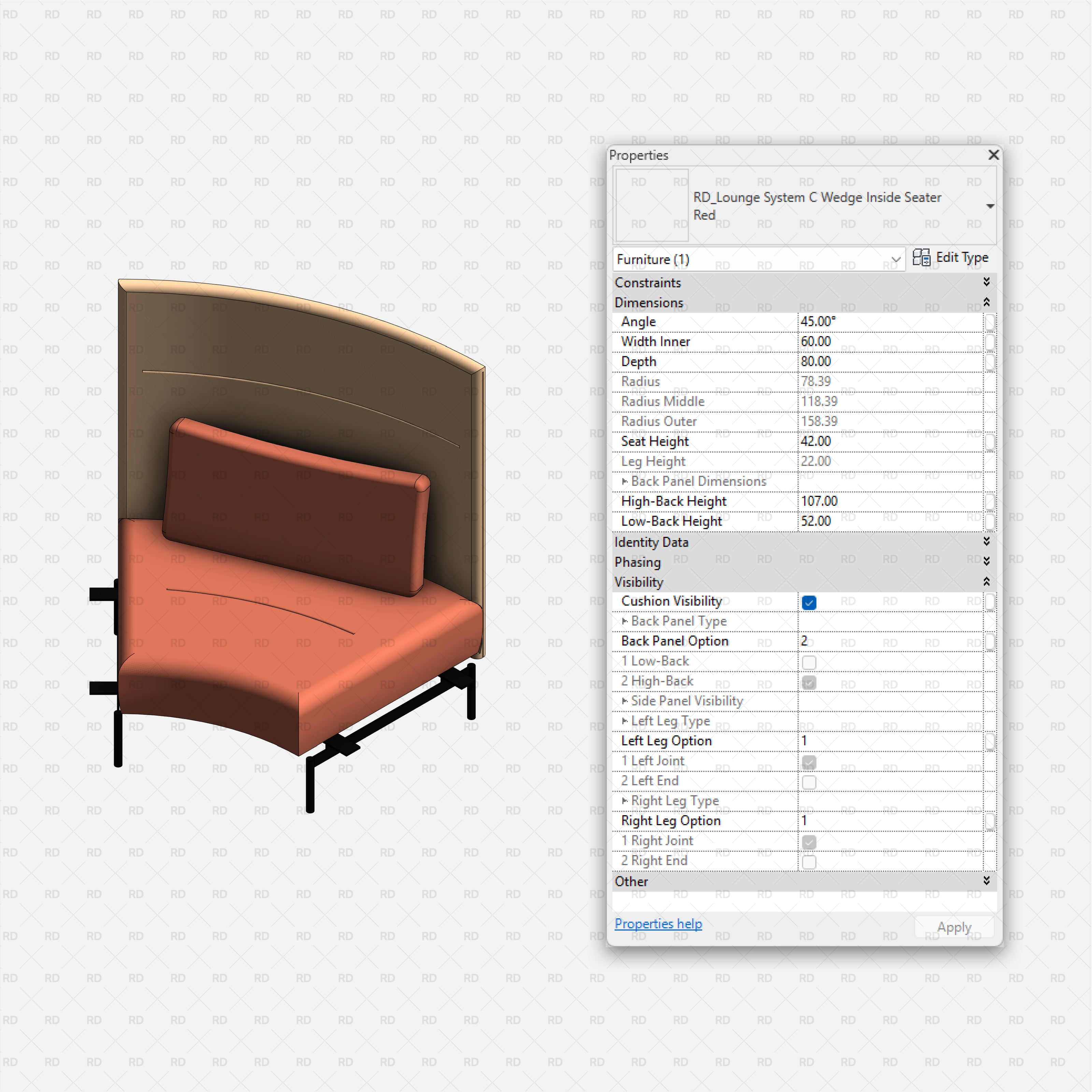 high quality revit family revit lounge furniture system modular