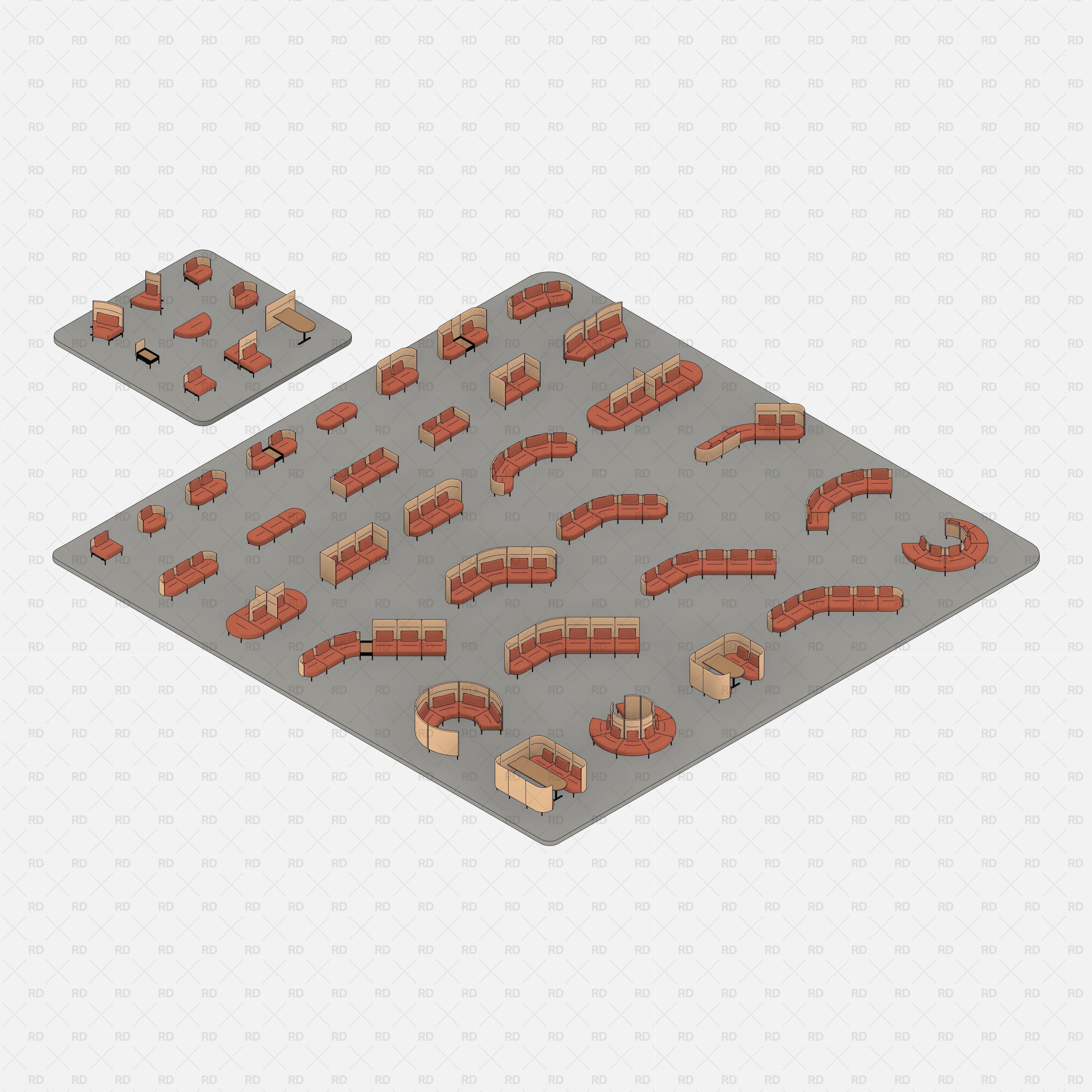 high quality revit family revit lounge furniture system modular