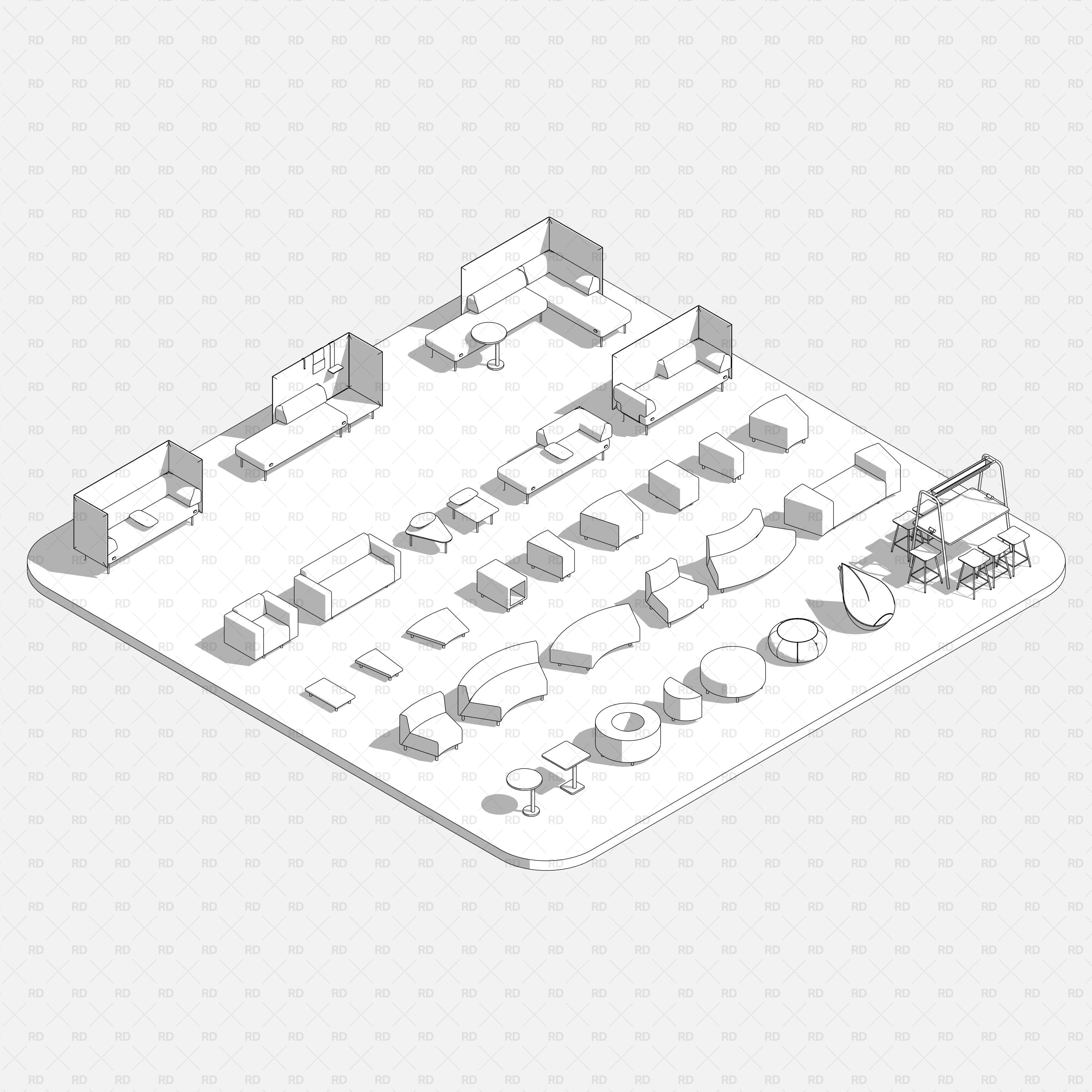 Revit Modular Sofa Download