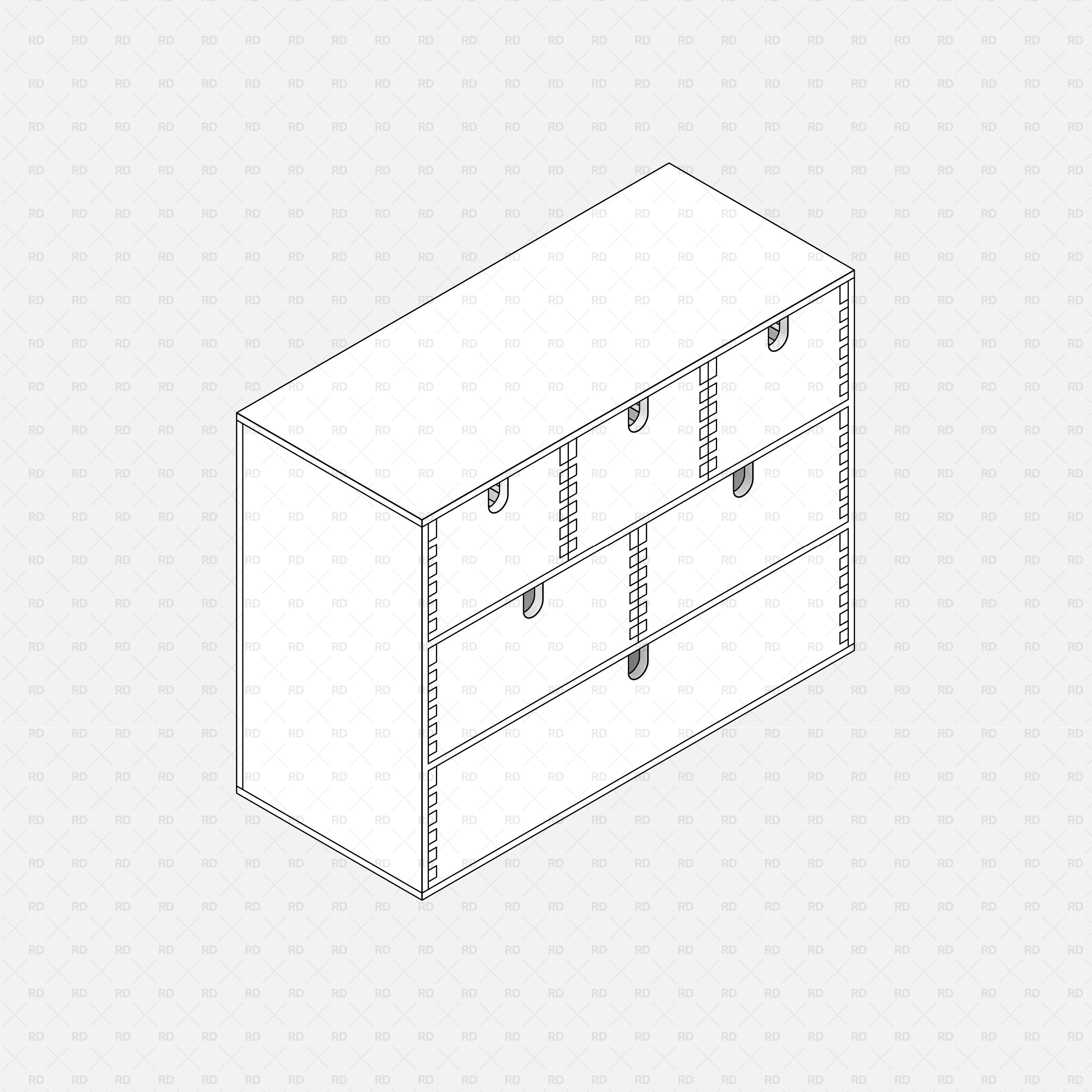 free furniture chest of drawers revit