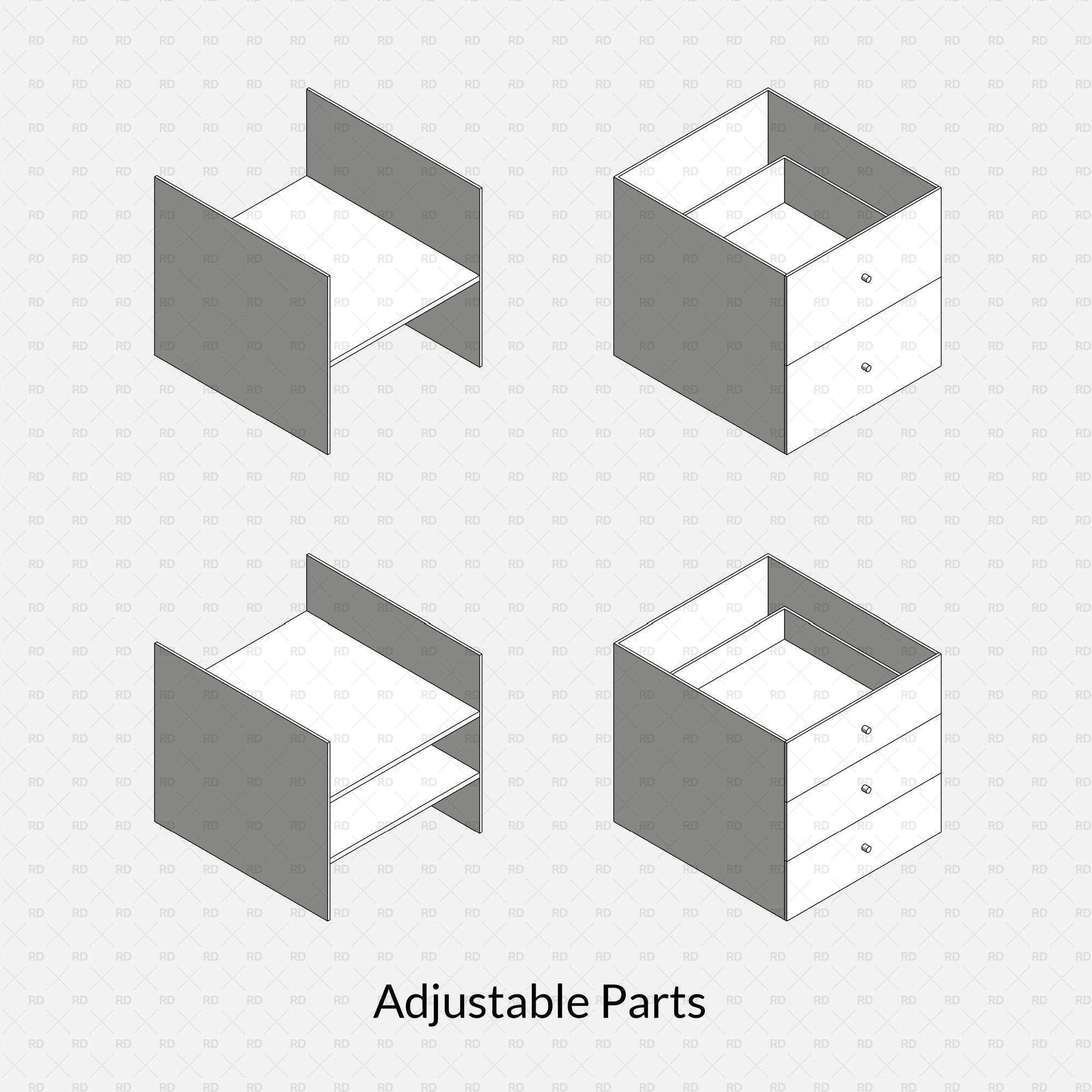 revit download bim object ikea kallax storage system