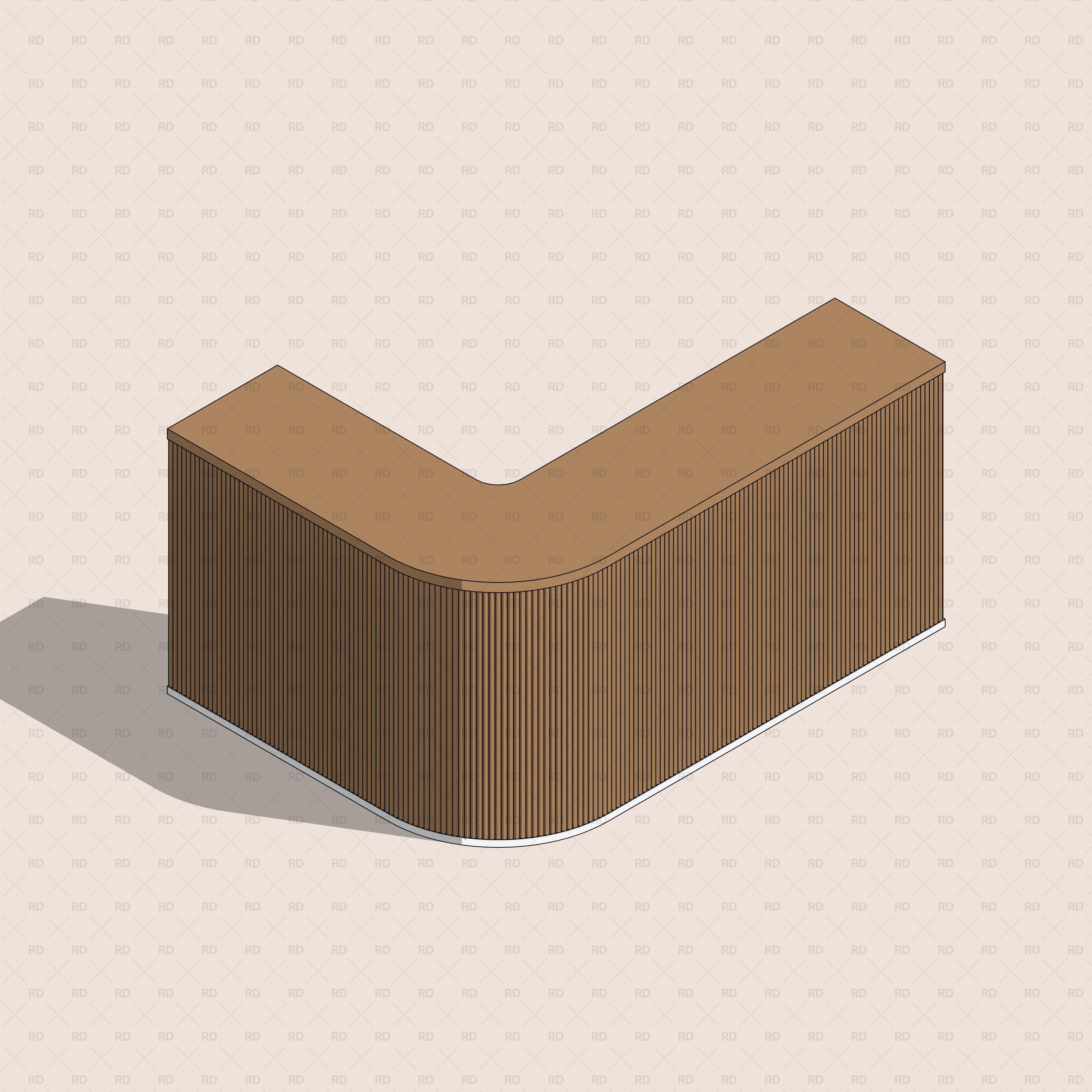 revit reception desk parametric