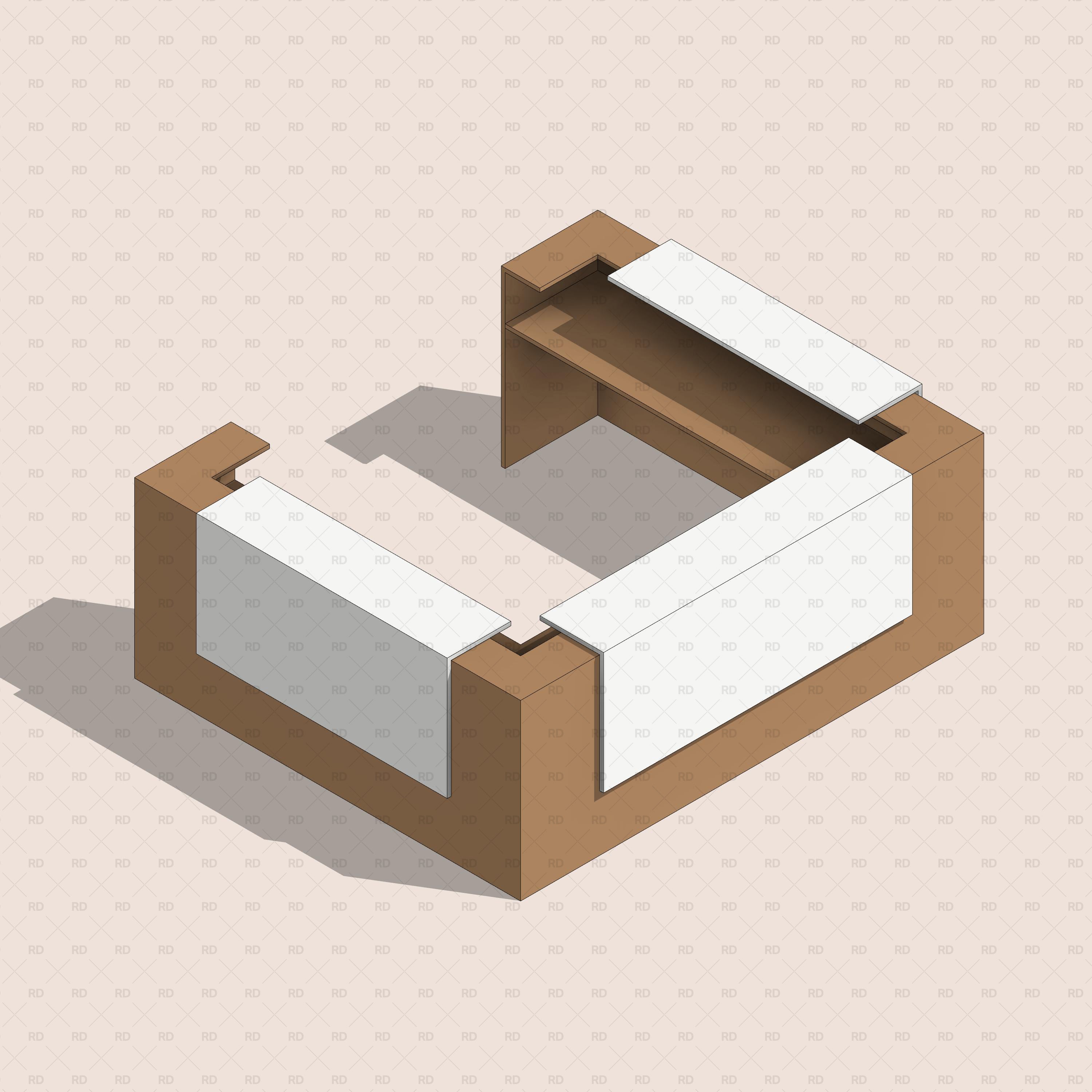 revit reception desk parametric