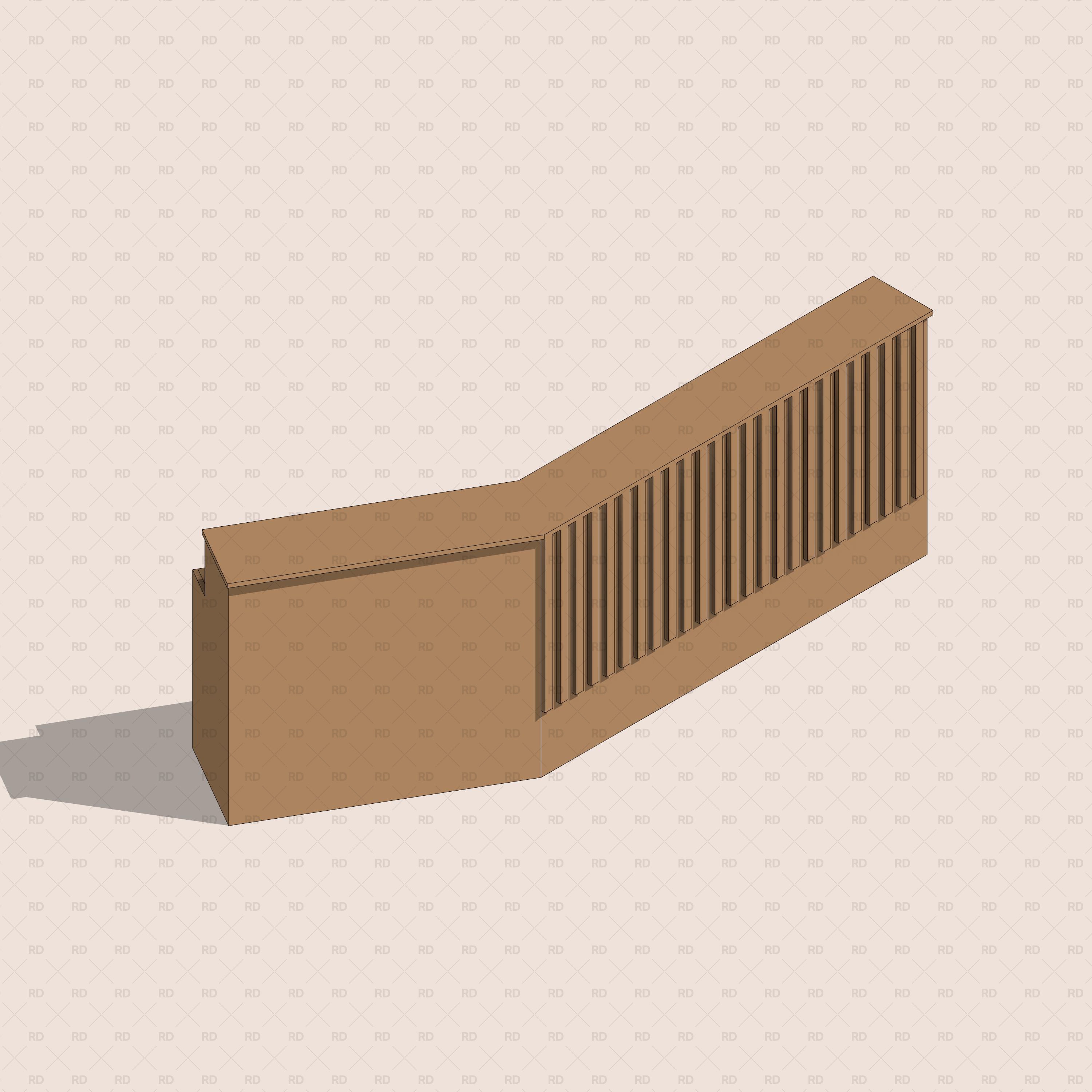 revit reception desk parametric