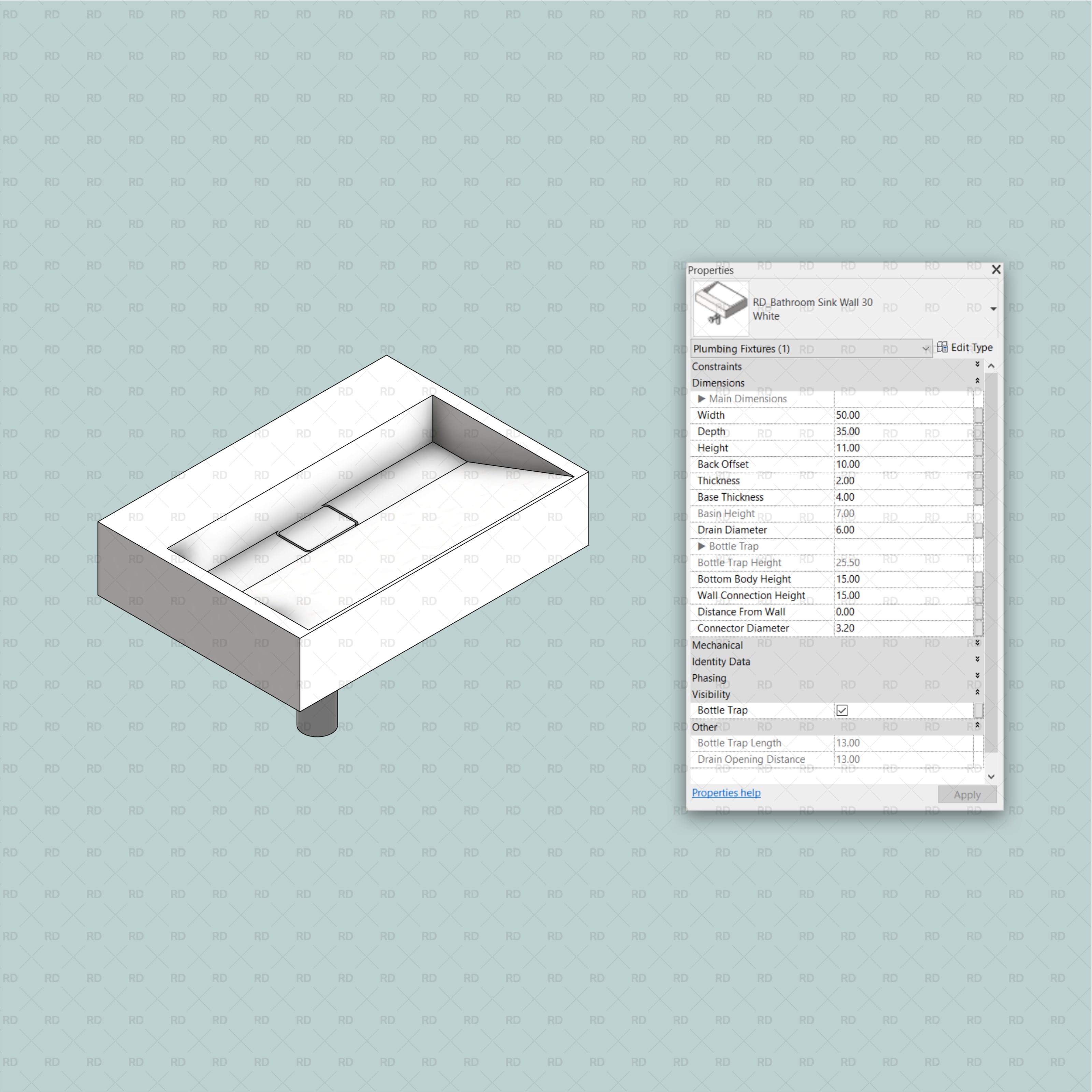 revit rectangular drain