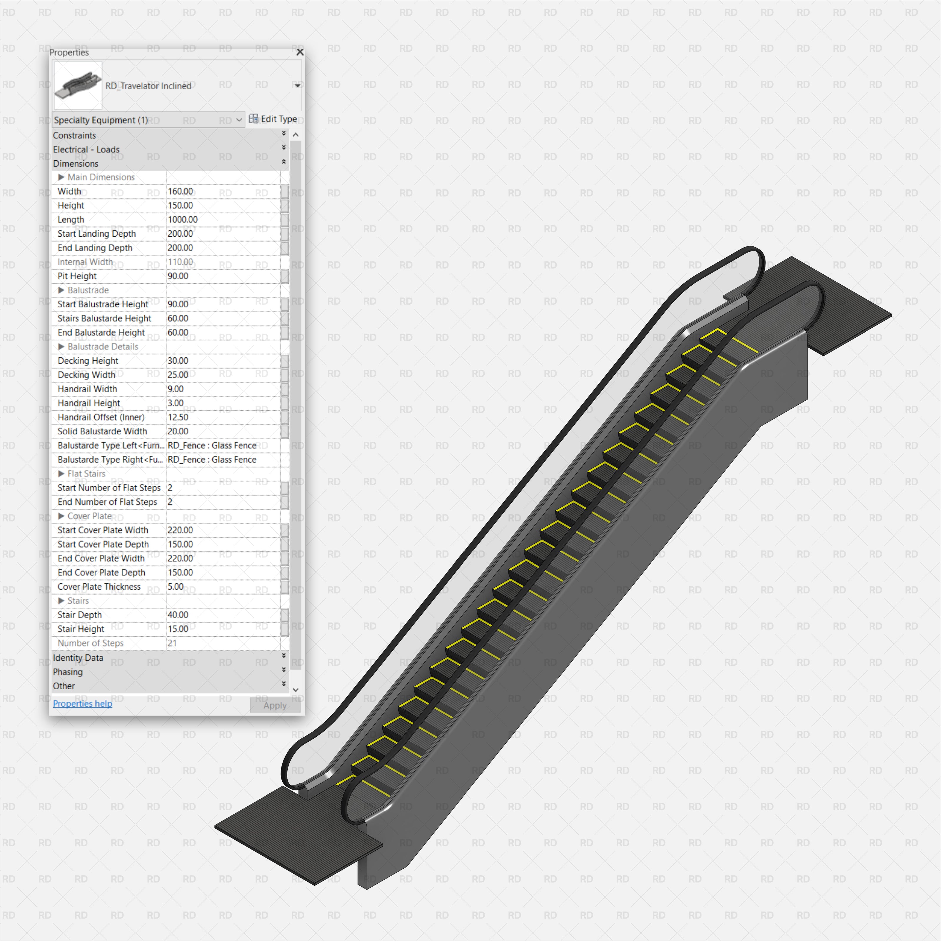 revit escalator family download