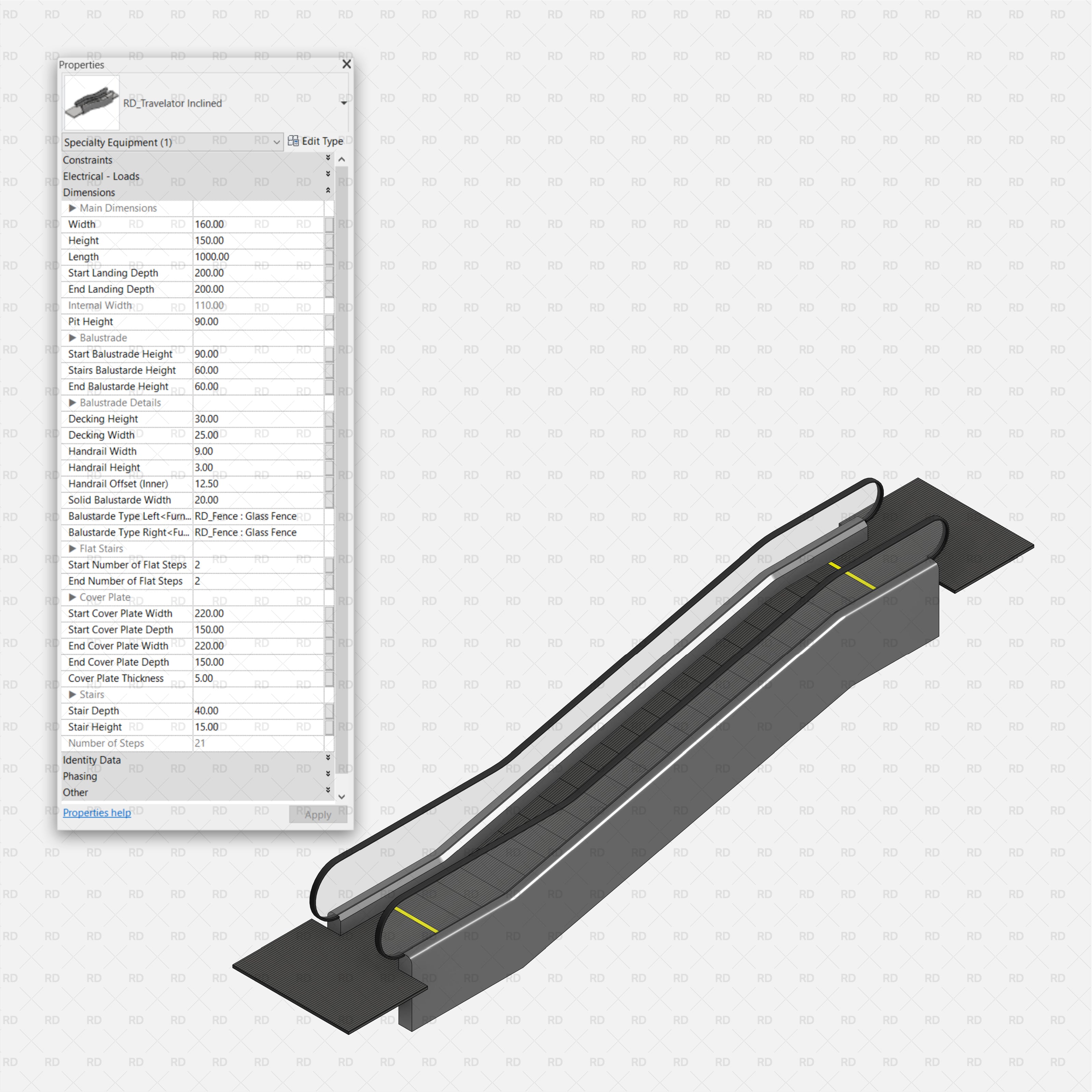 revit travelator moving walkway