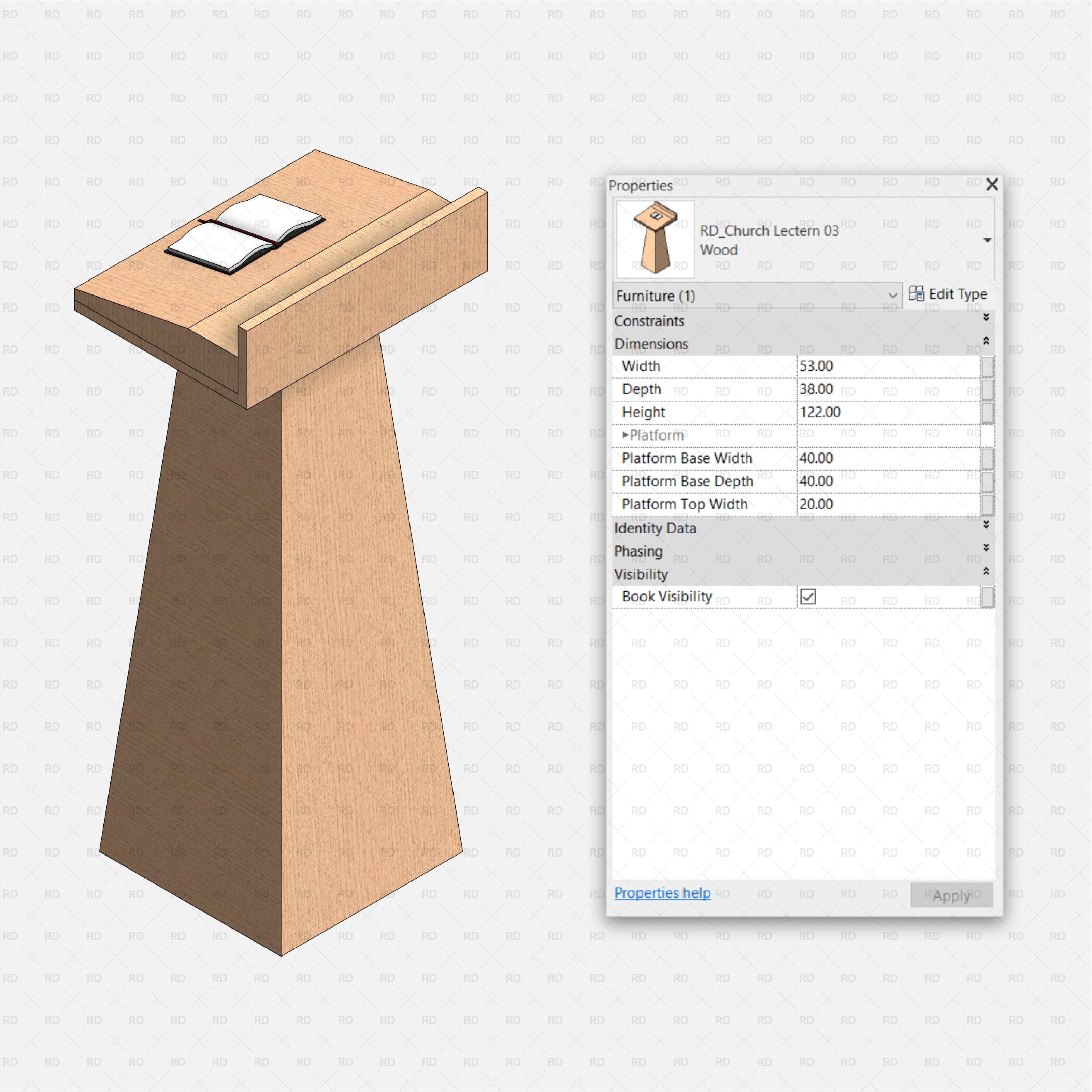 revit church lectern