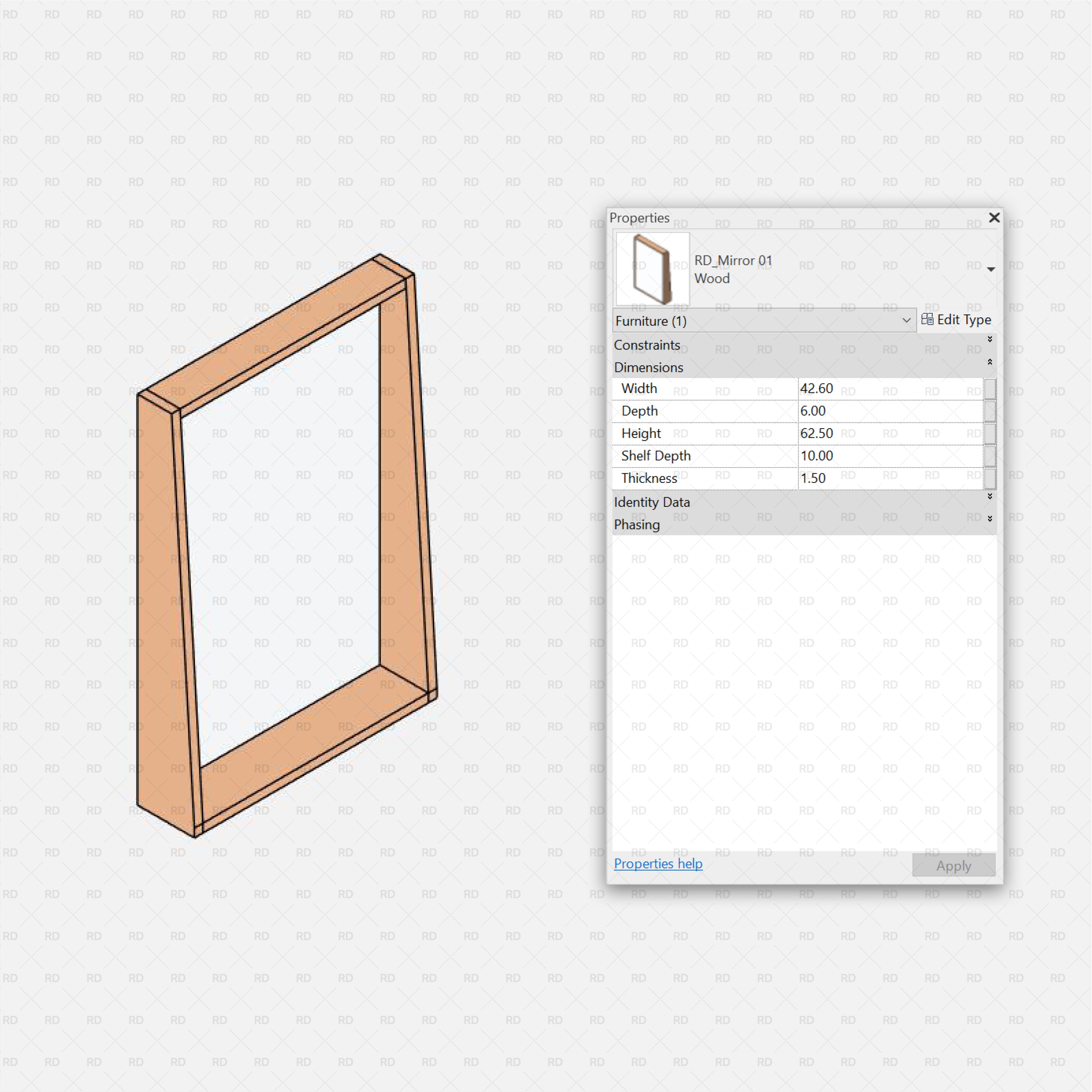 download revit wall mirror family