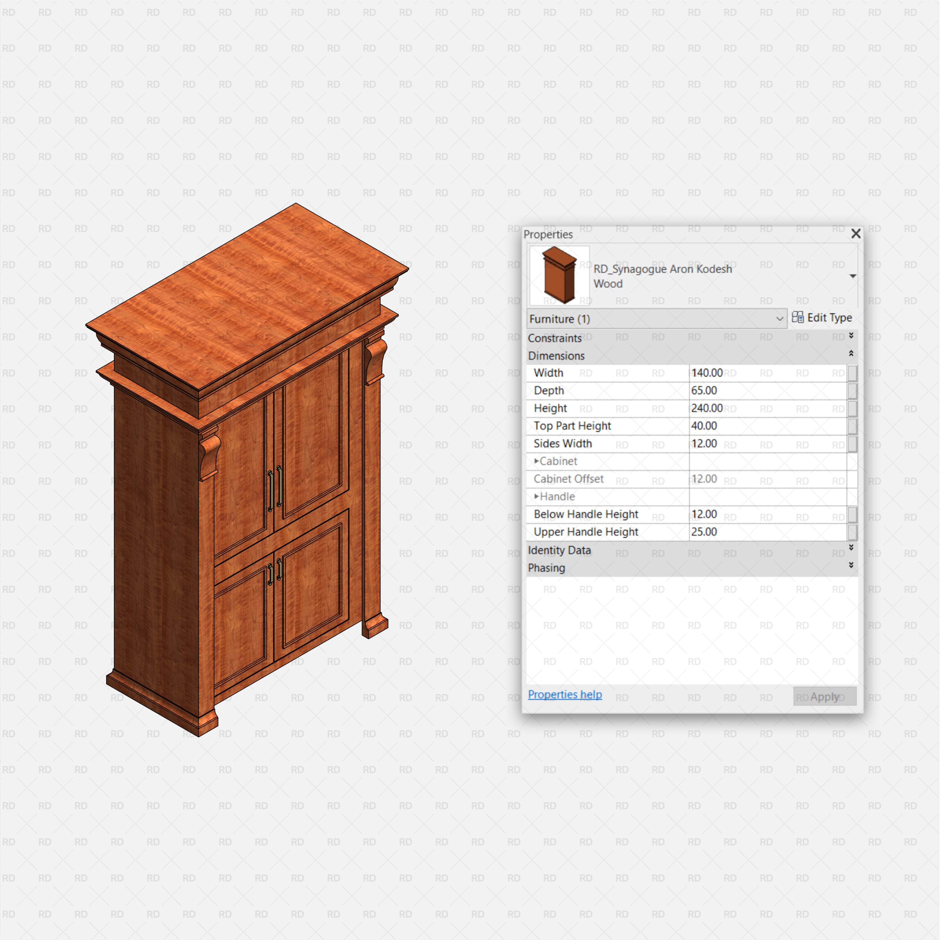 revit synagogue aron kodesh