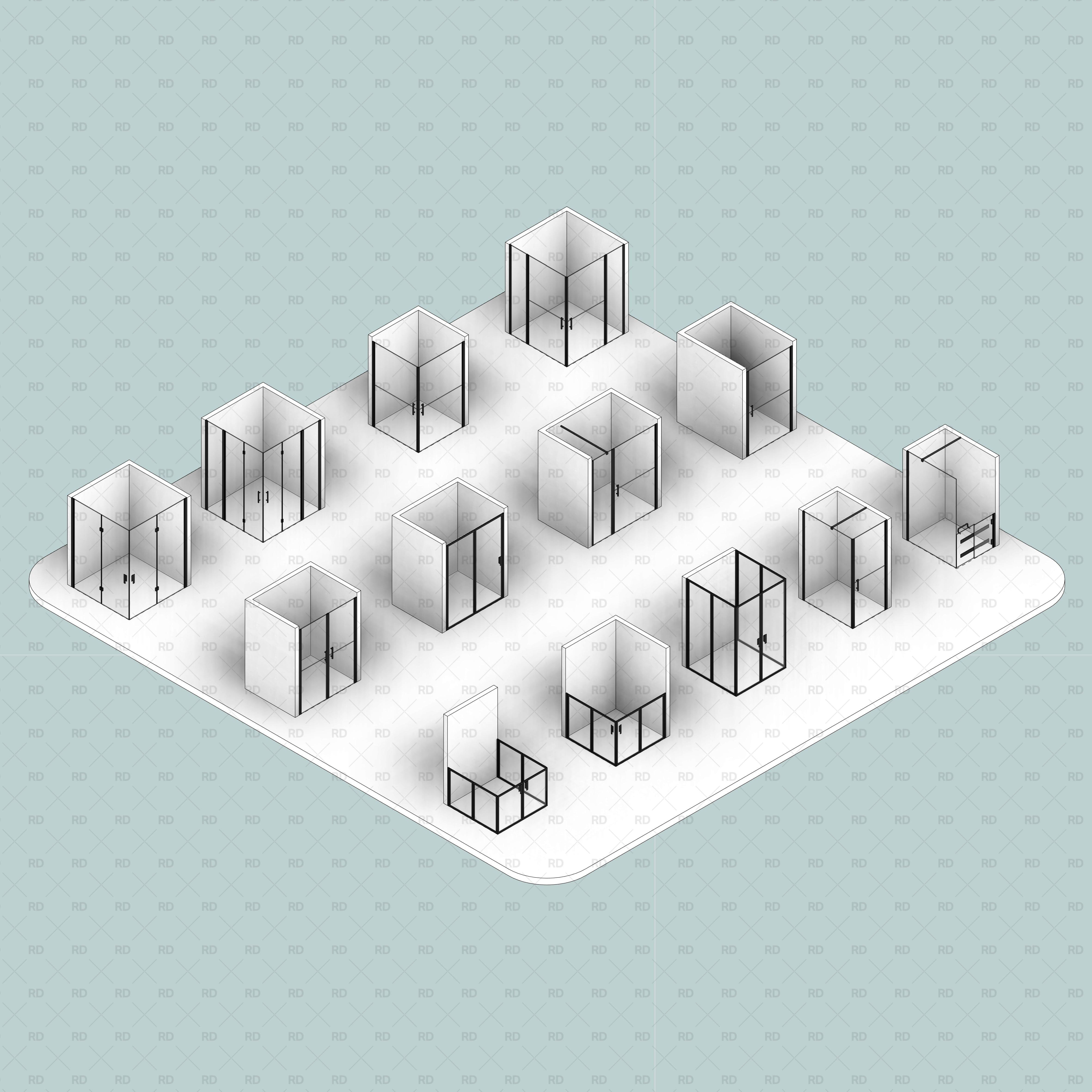 Revit Accessible Shower Enclosure Doors