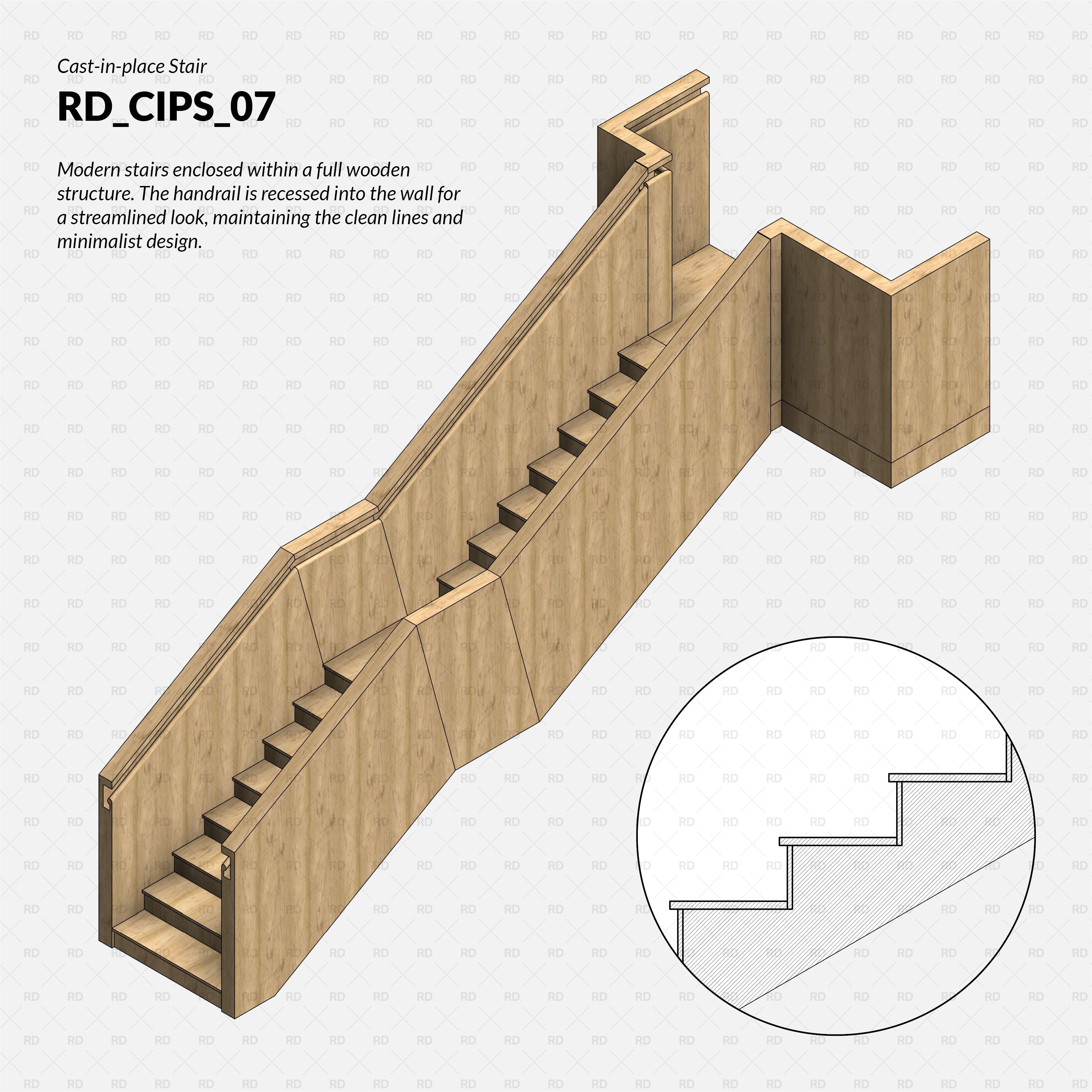 Revit handrail recessed handle detail