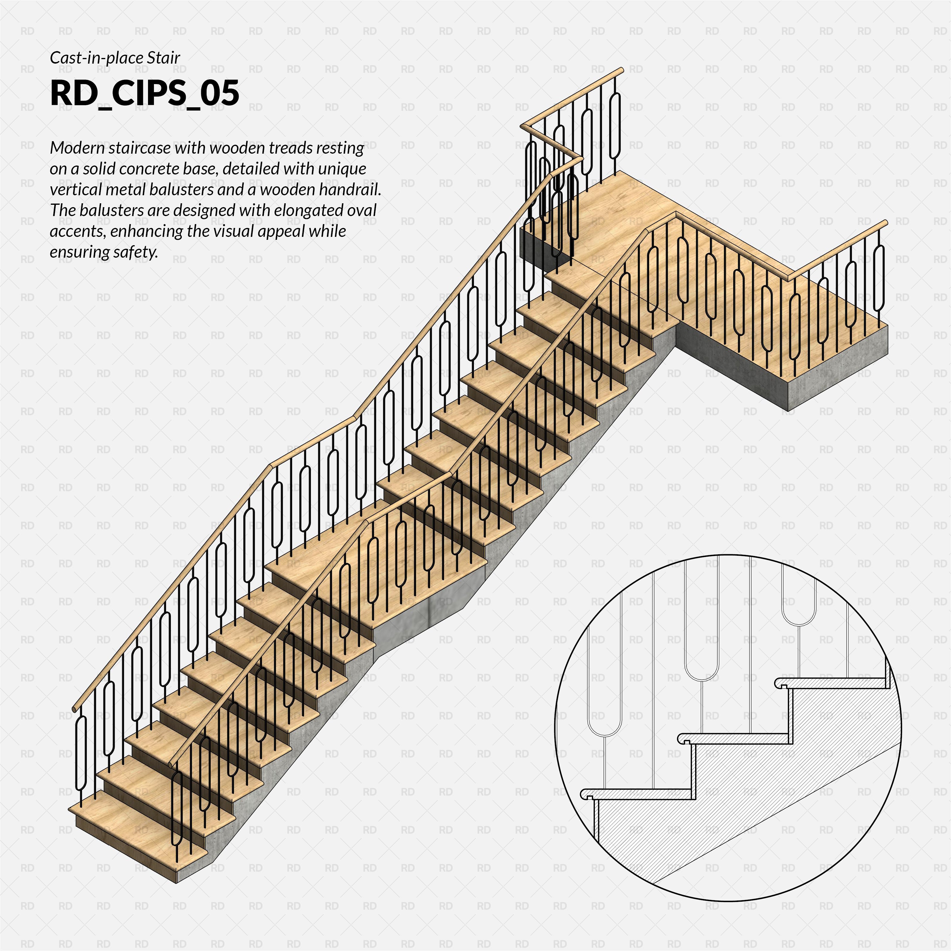 Advanced Revit stair tread profile parametric design