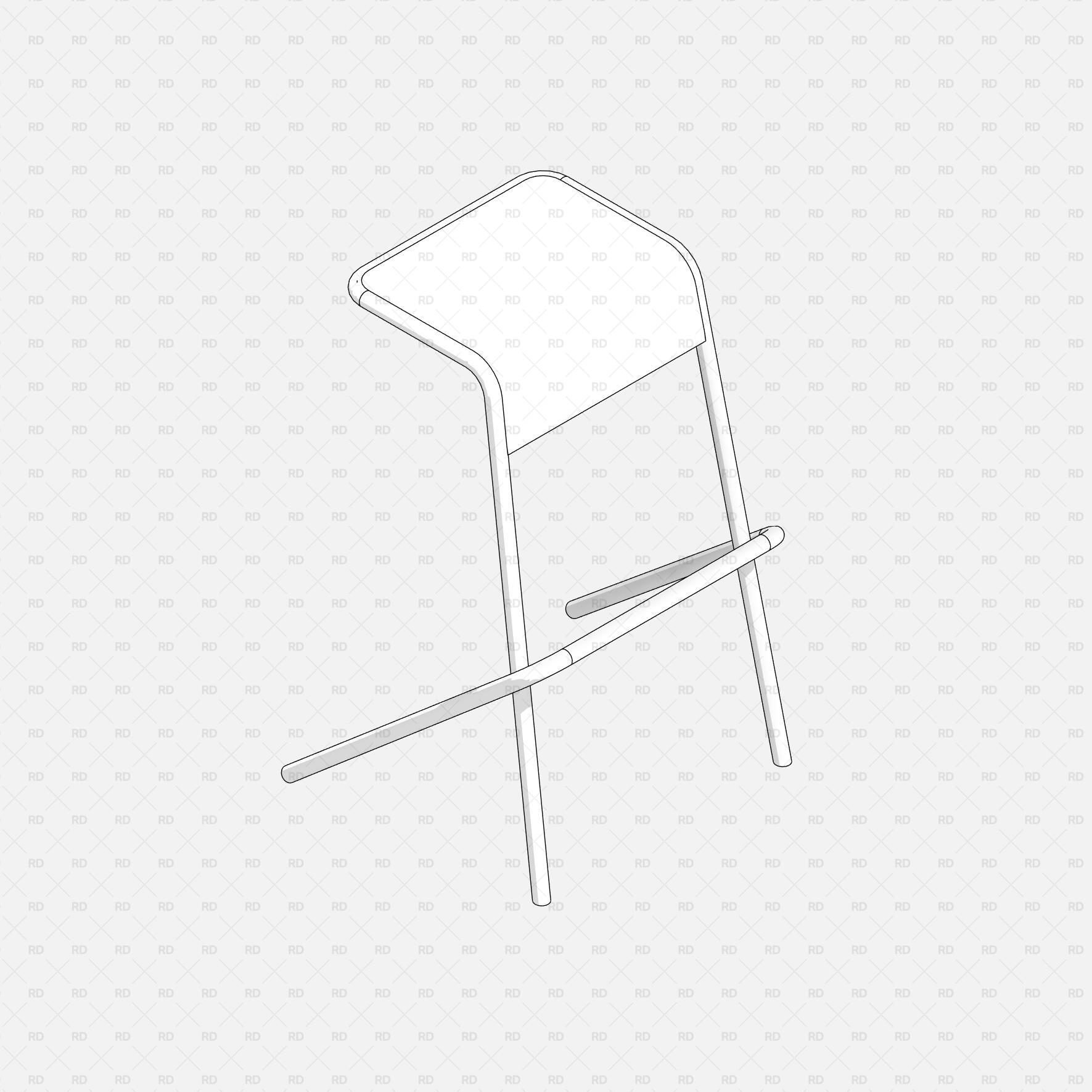 download high quality revit family high stool