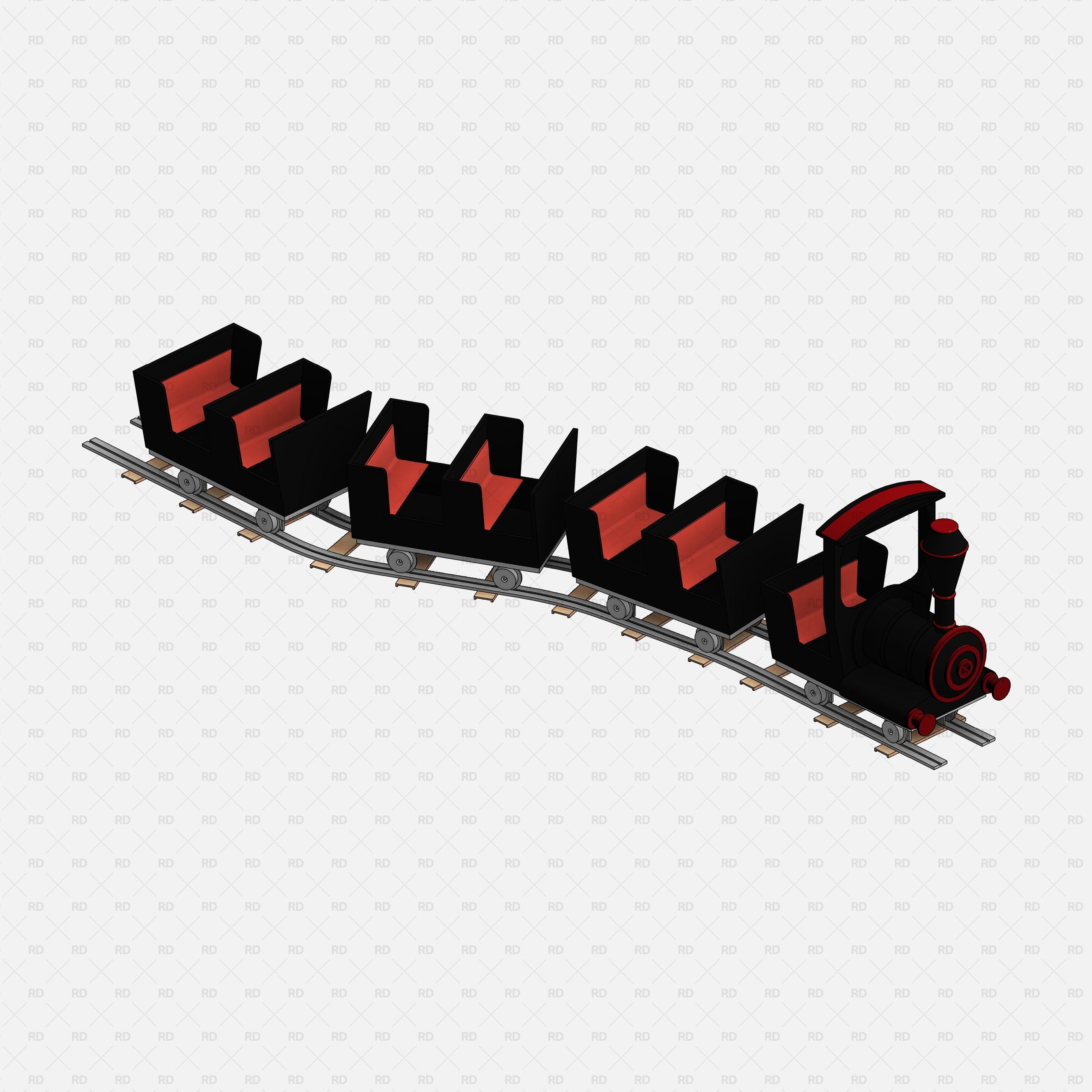 download revit amusement park kids train family