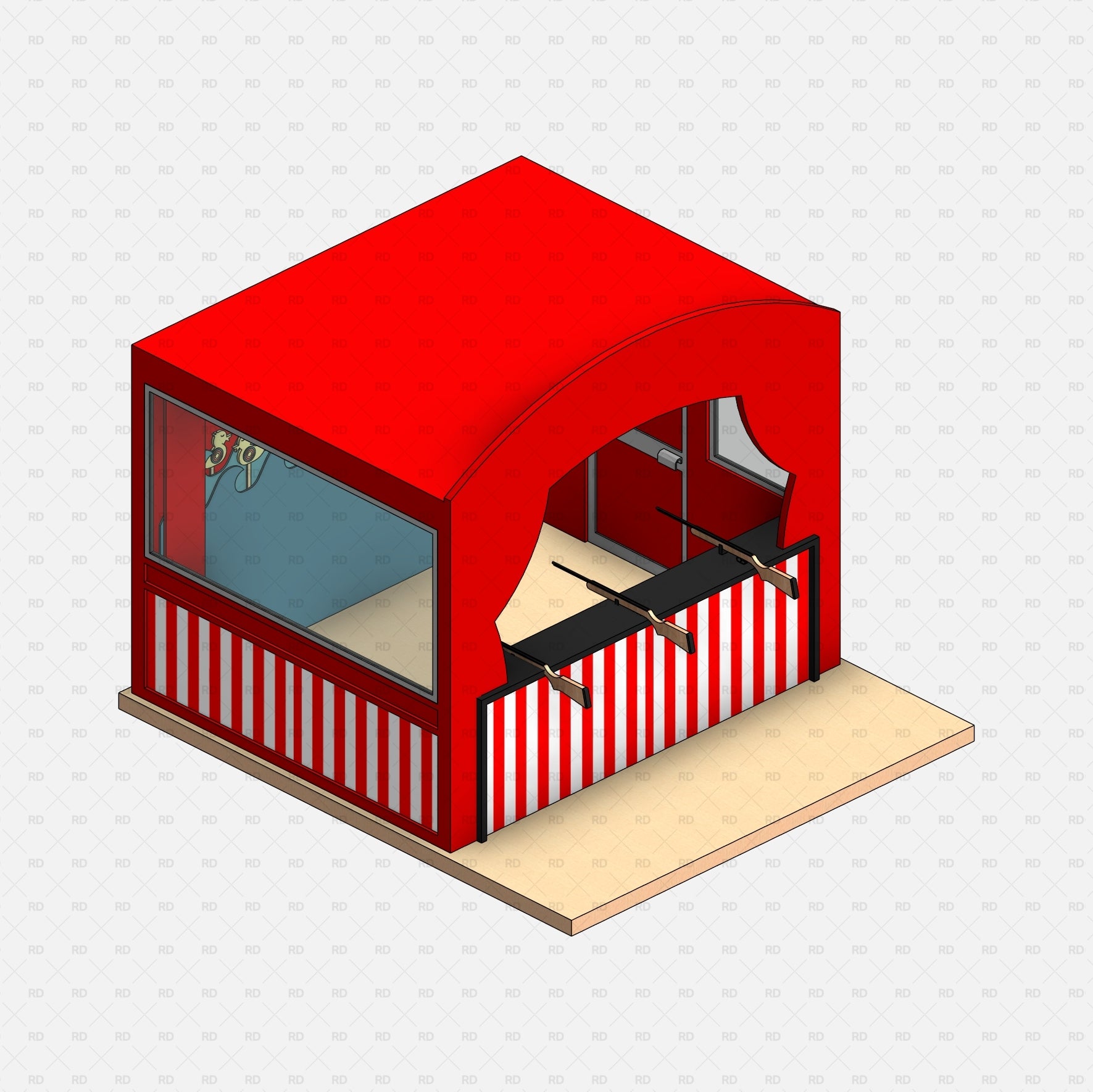 download revit amusement park shooting gallery ducks