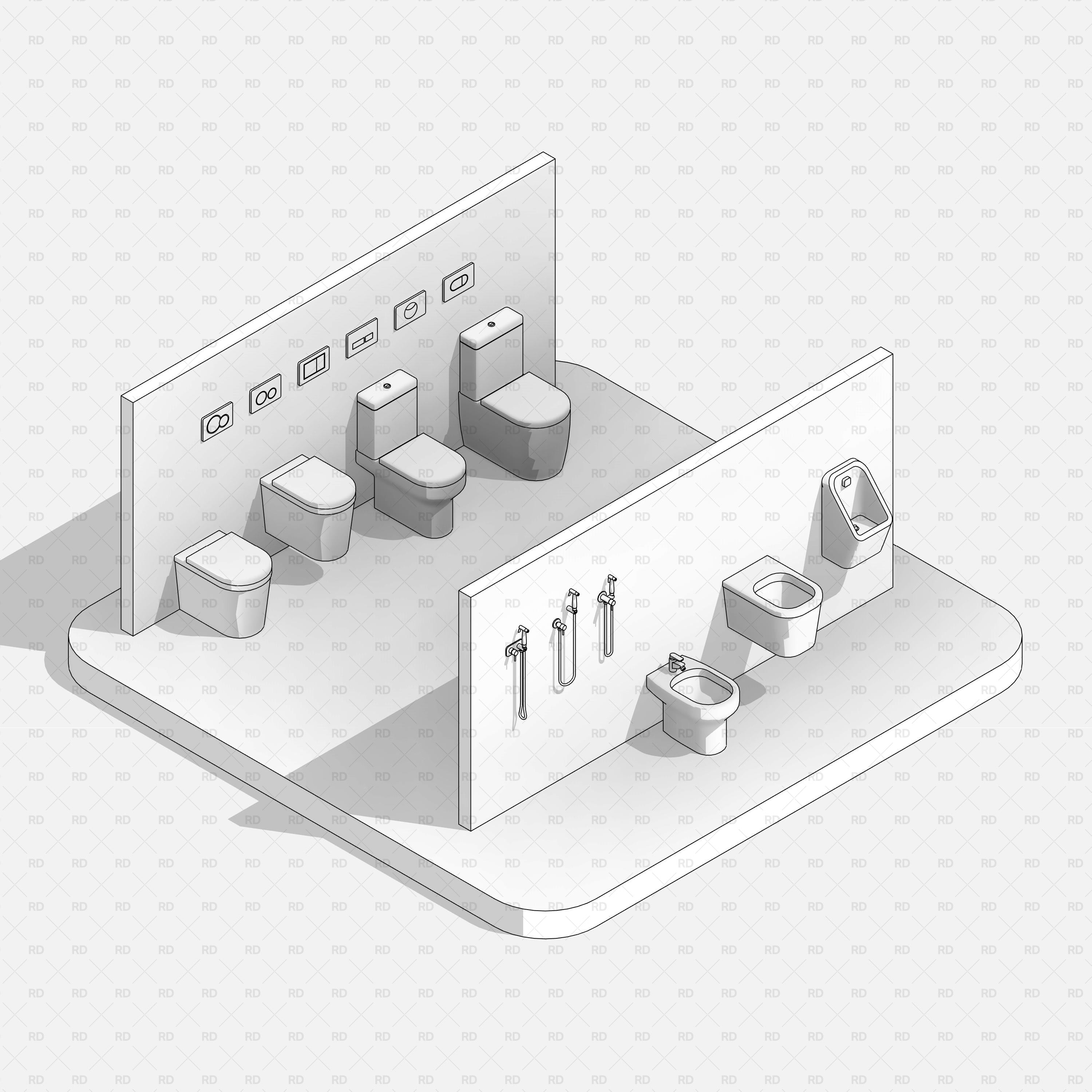 revit toilet families