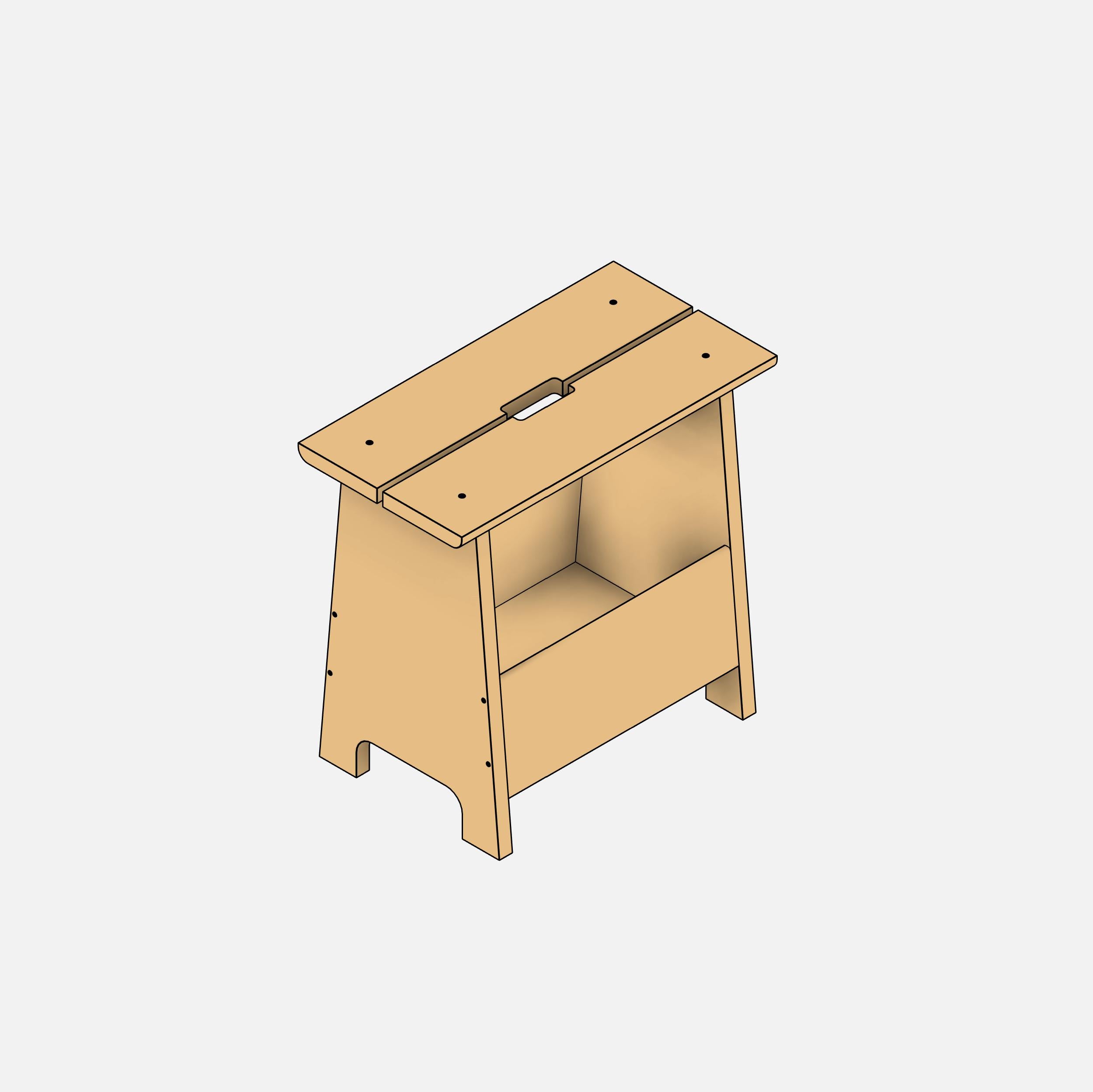 IKEA PERJOHAN Stool with Storage revit