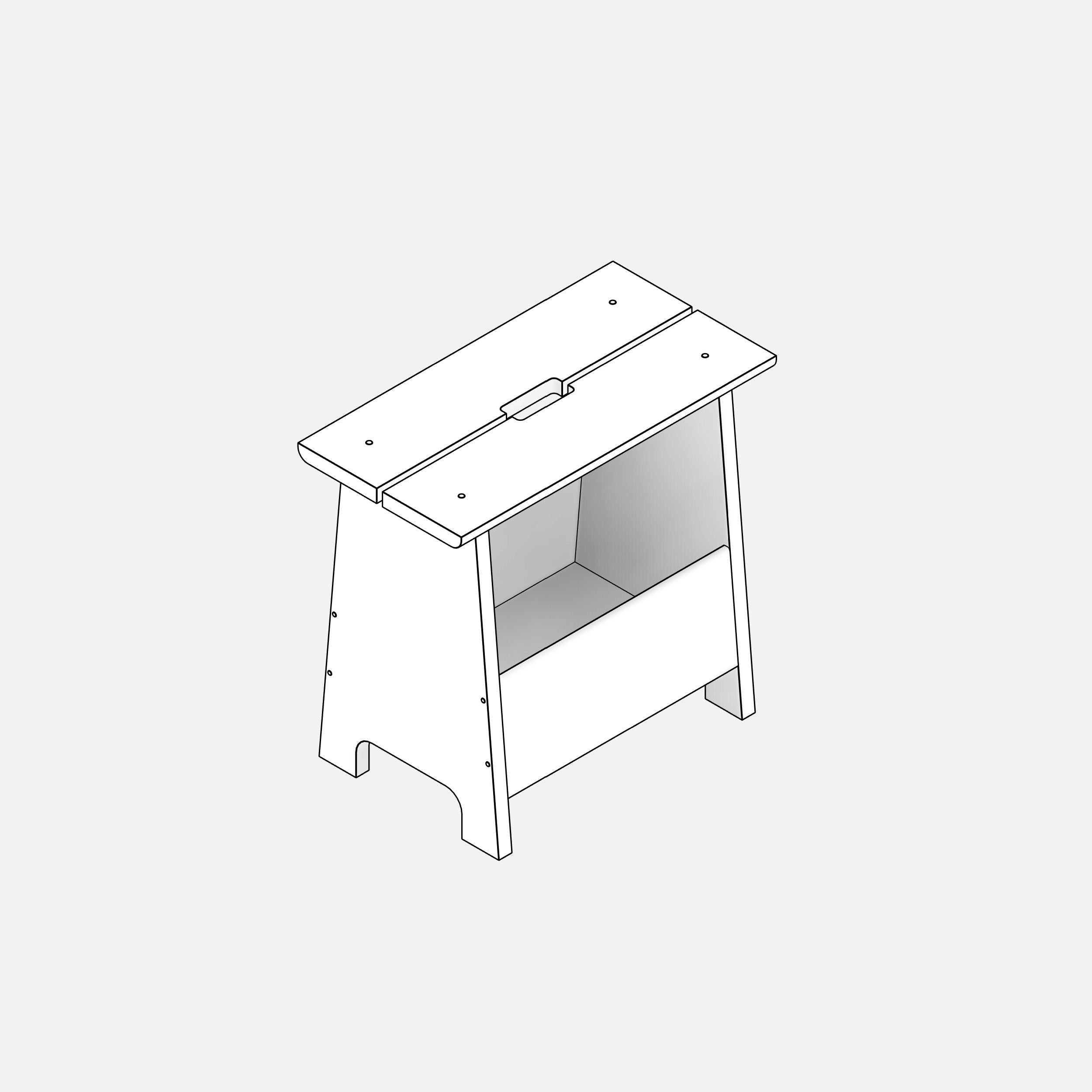 IKEA PERJOHAN Stool with Storage revit