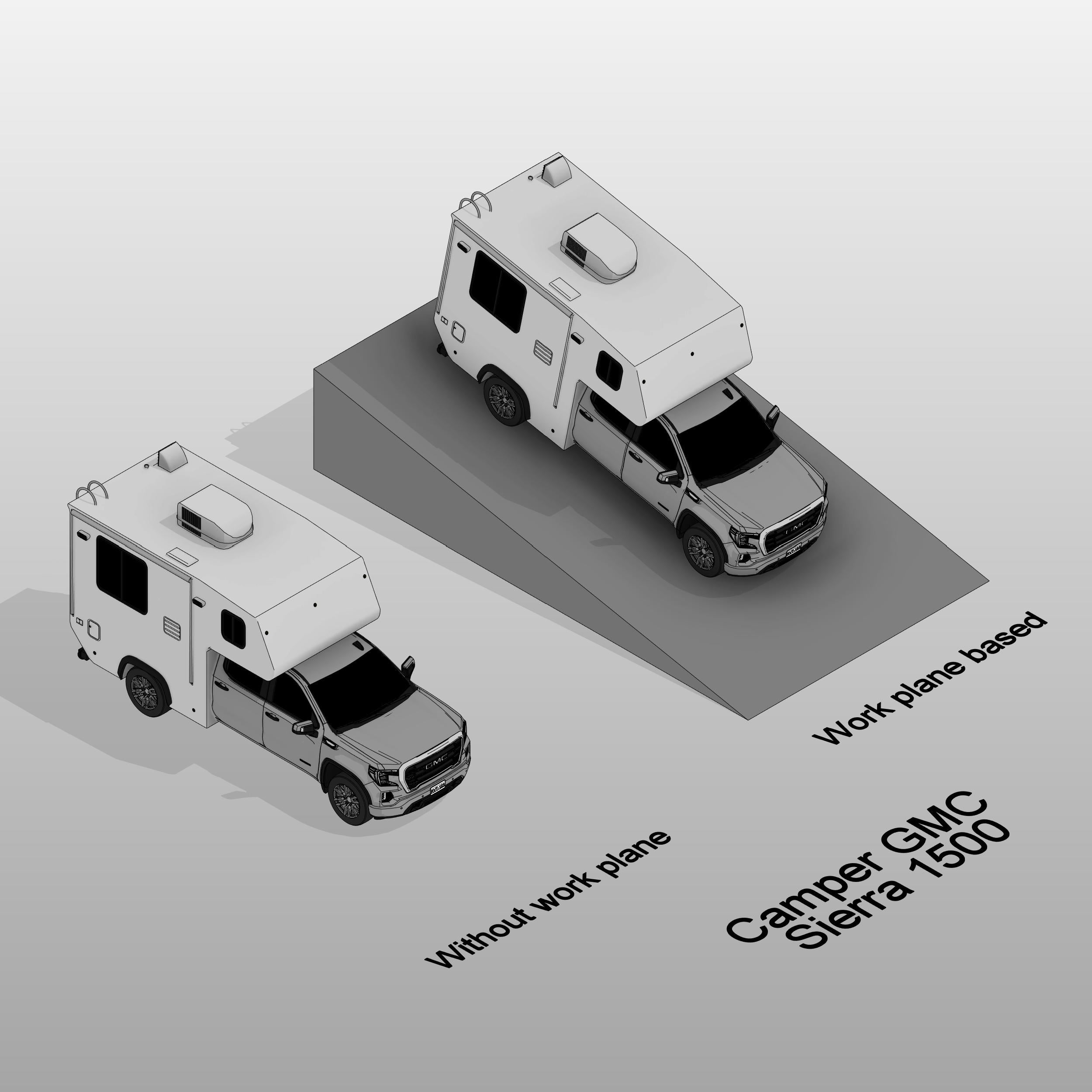 Revit 3D Vehicle: Camper GMC Sierra 1500 - RD Studio