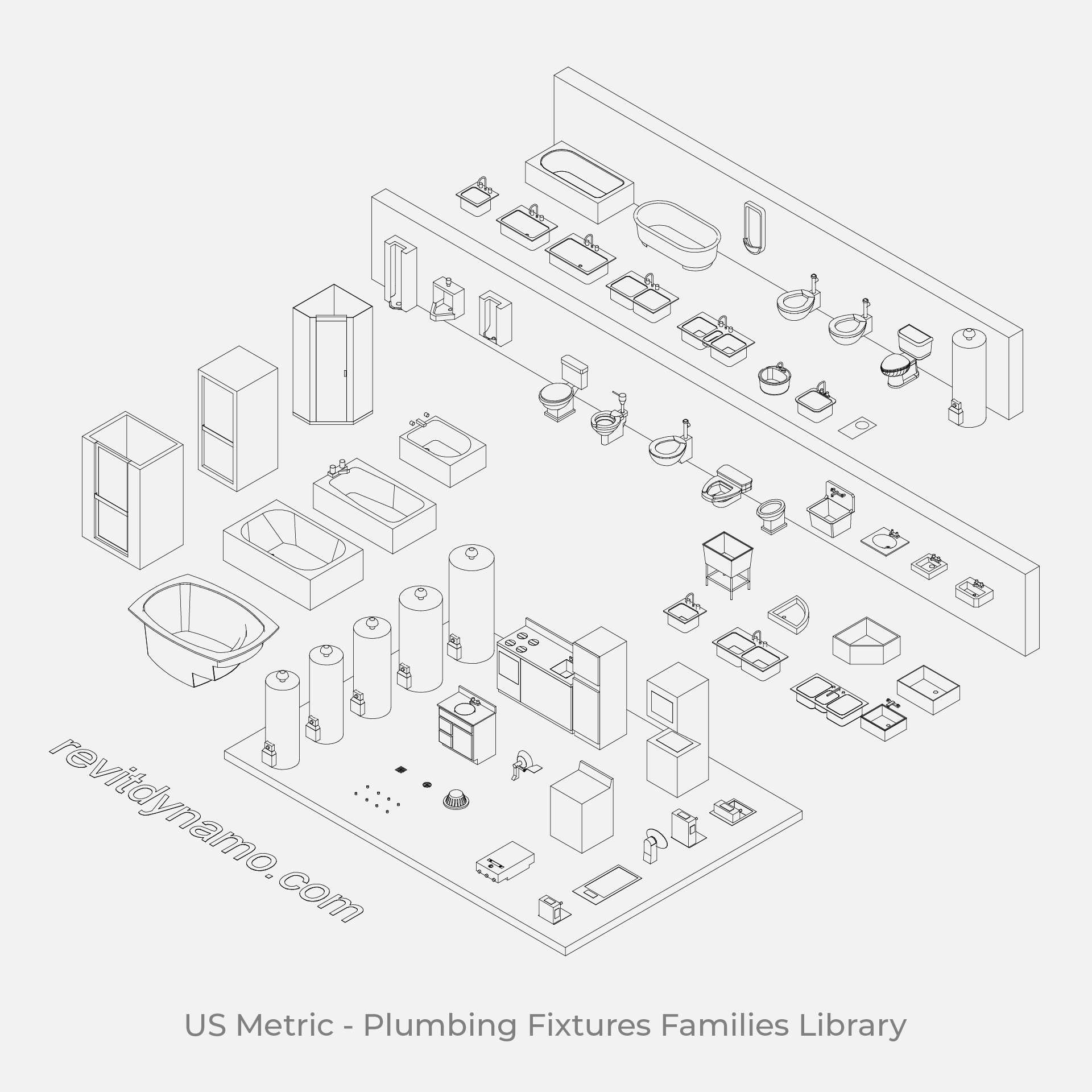 Revit 3D Plumbing Fixtures free download