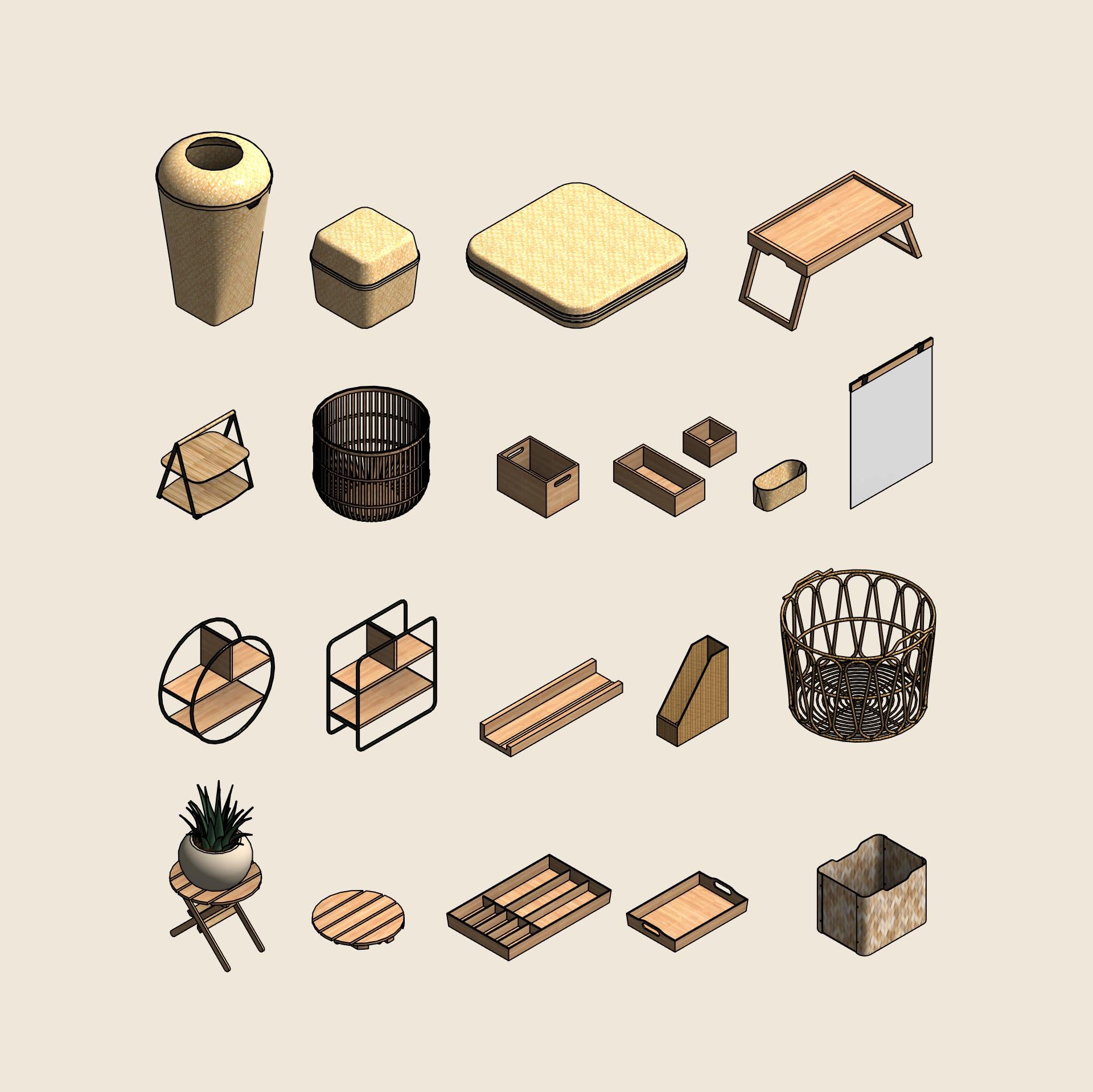 revit families decor