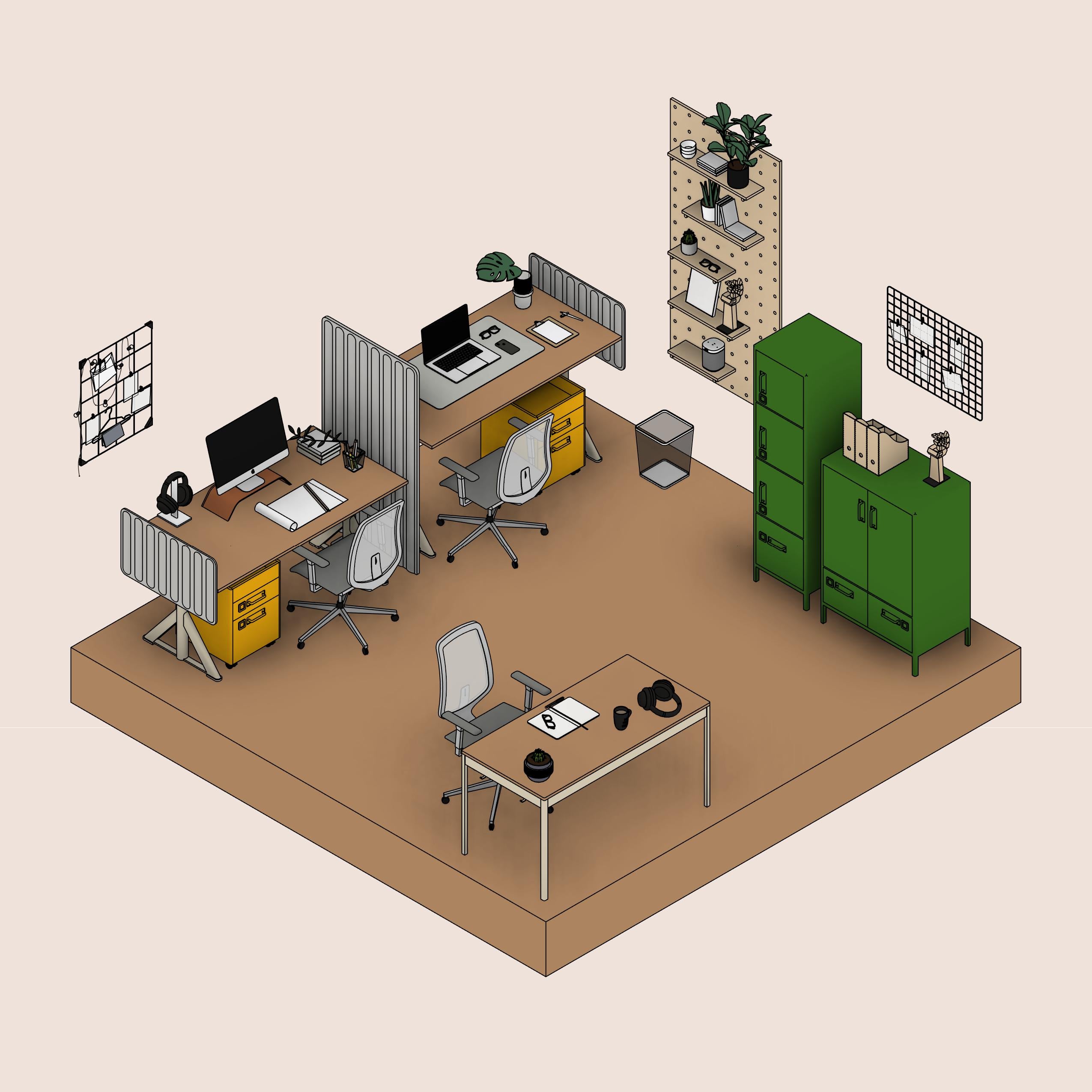 revit office furniture