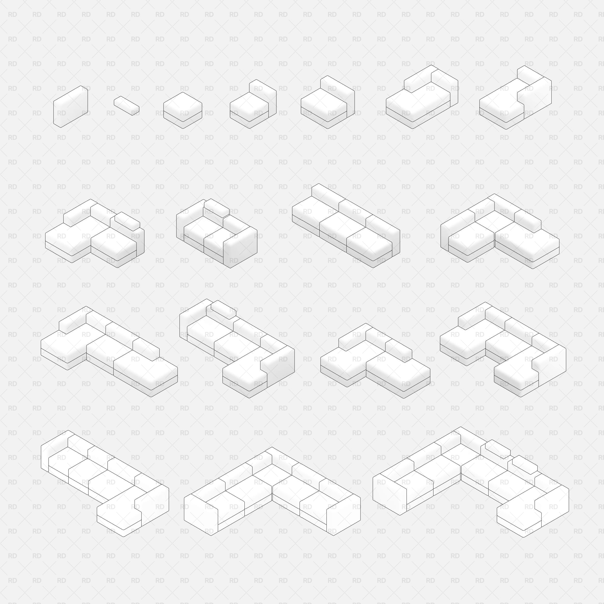 IKEA JATTEBO Sofa Revit download