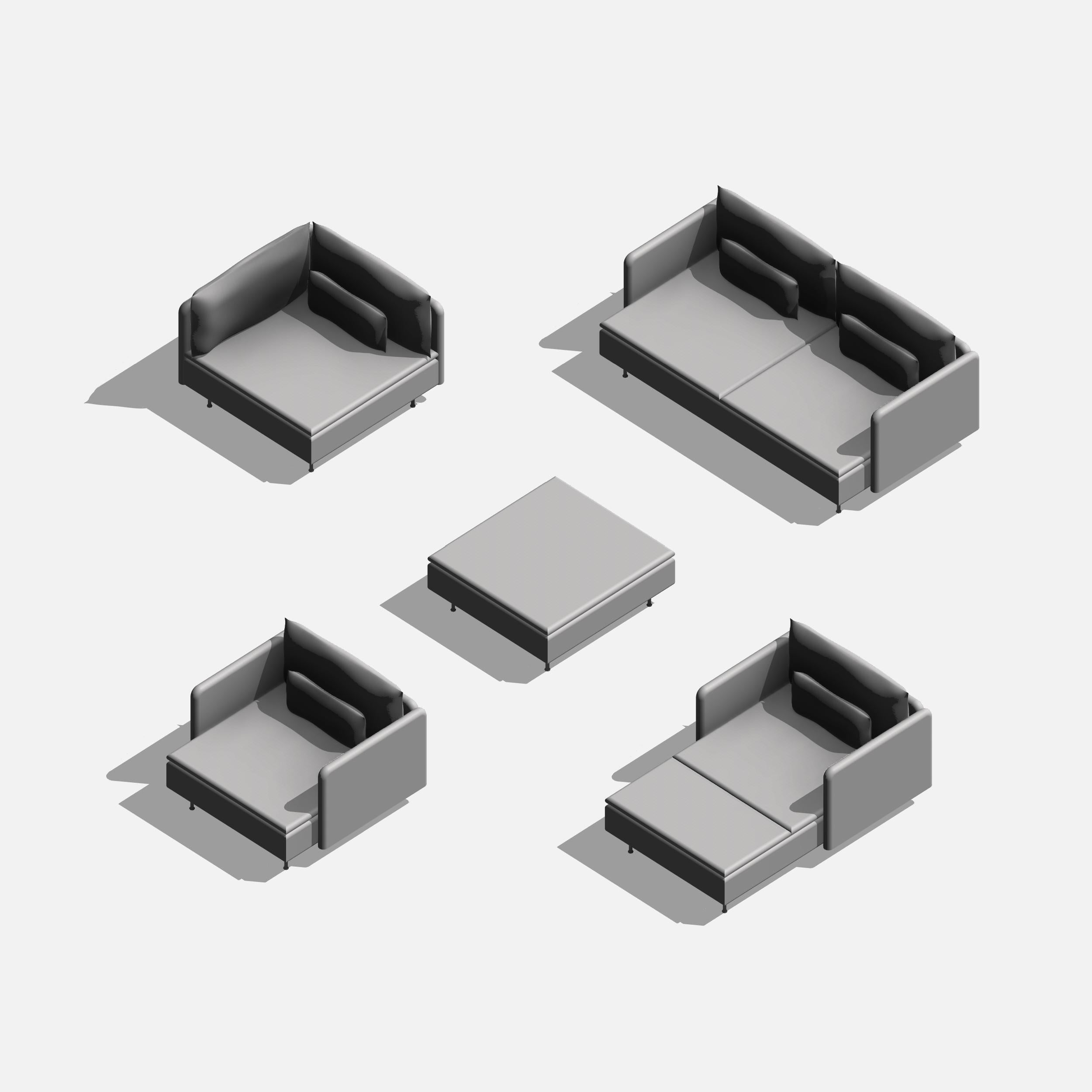 revit sofa parametric
