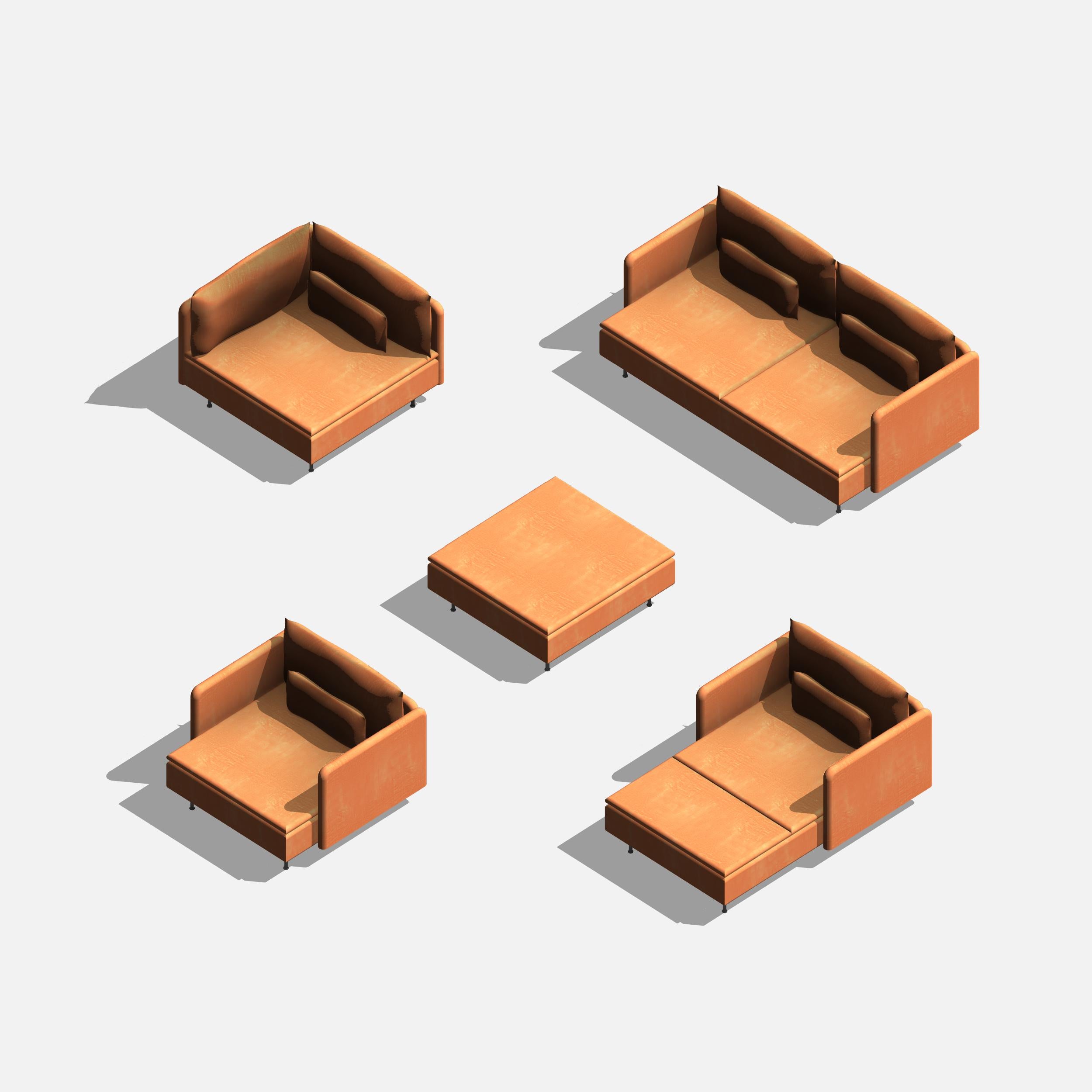 revit sofa parametric