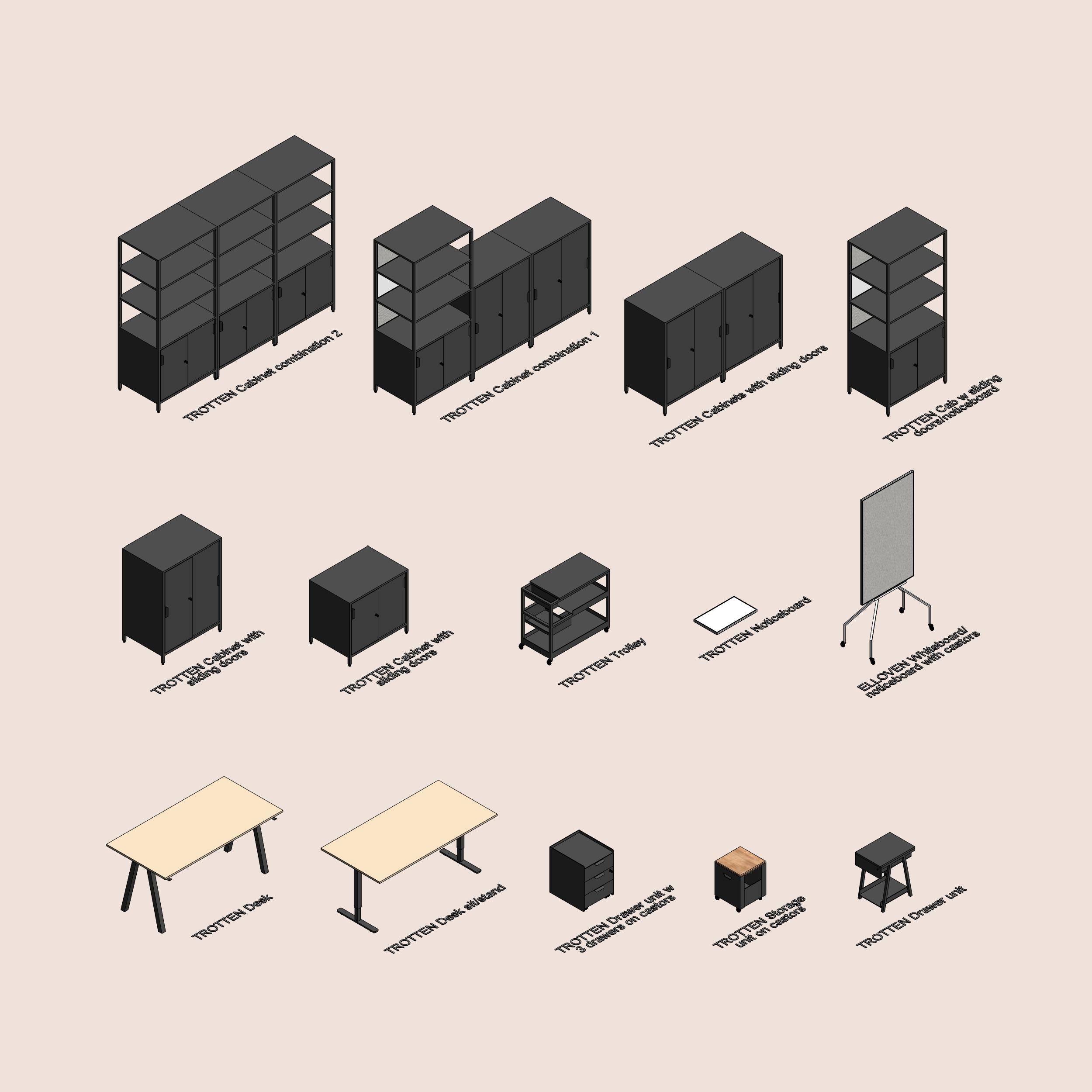 revit office furniture