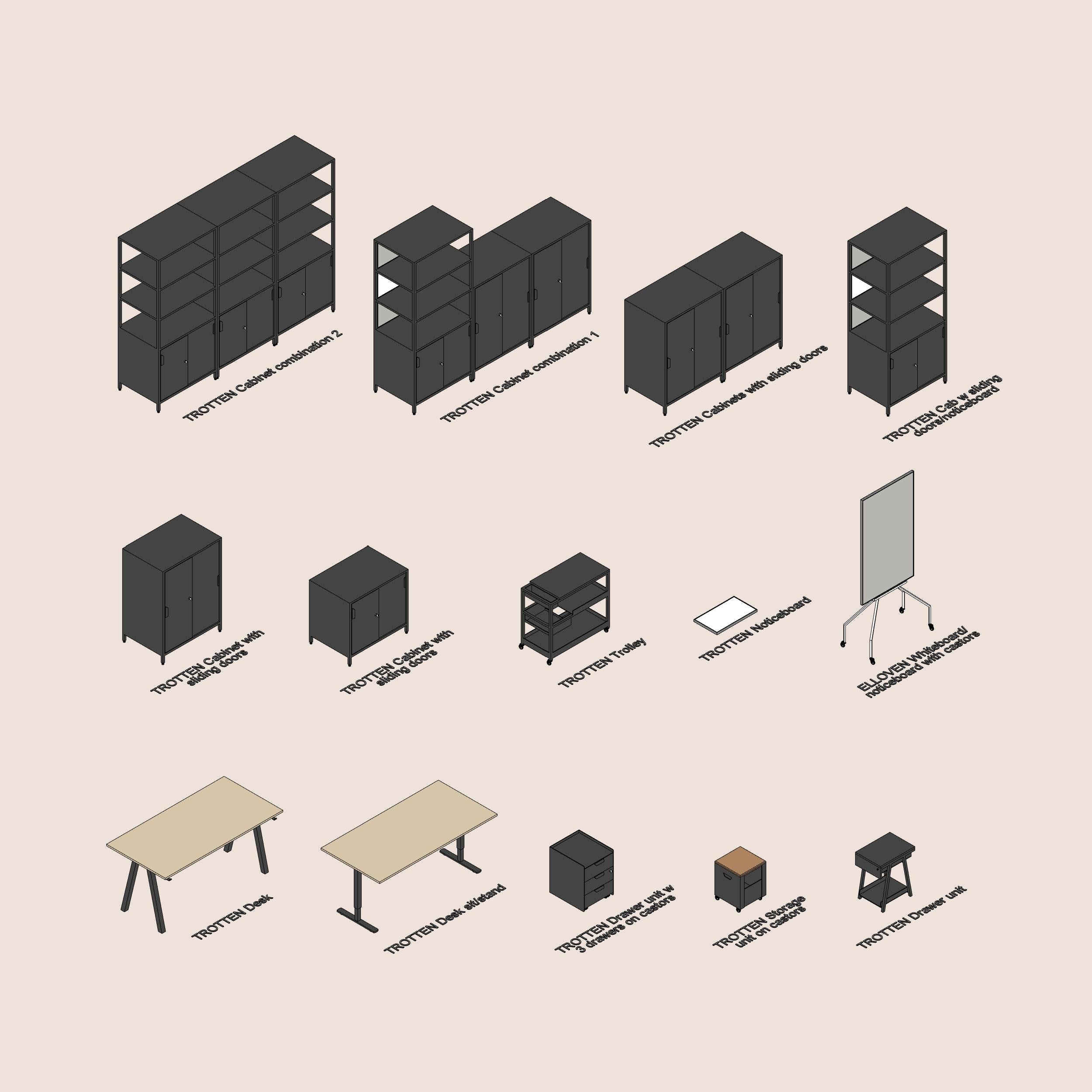 revit office furniture