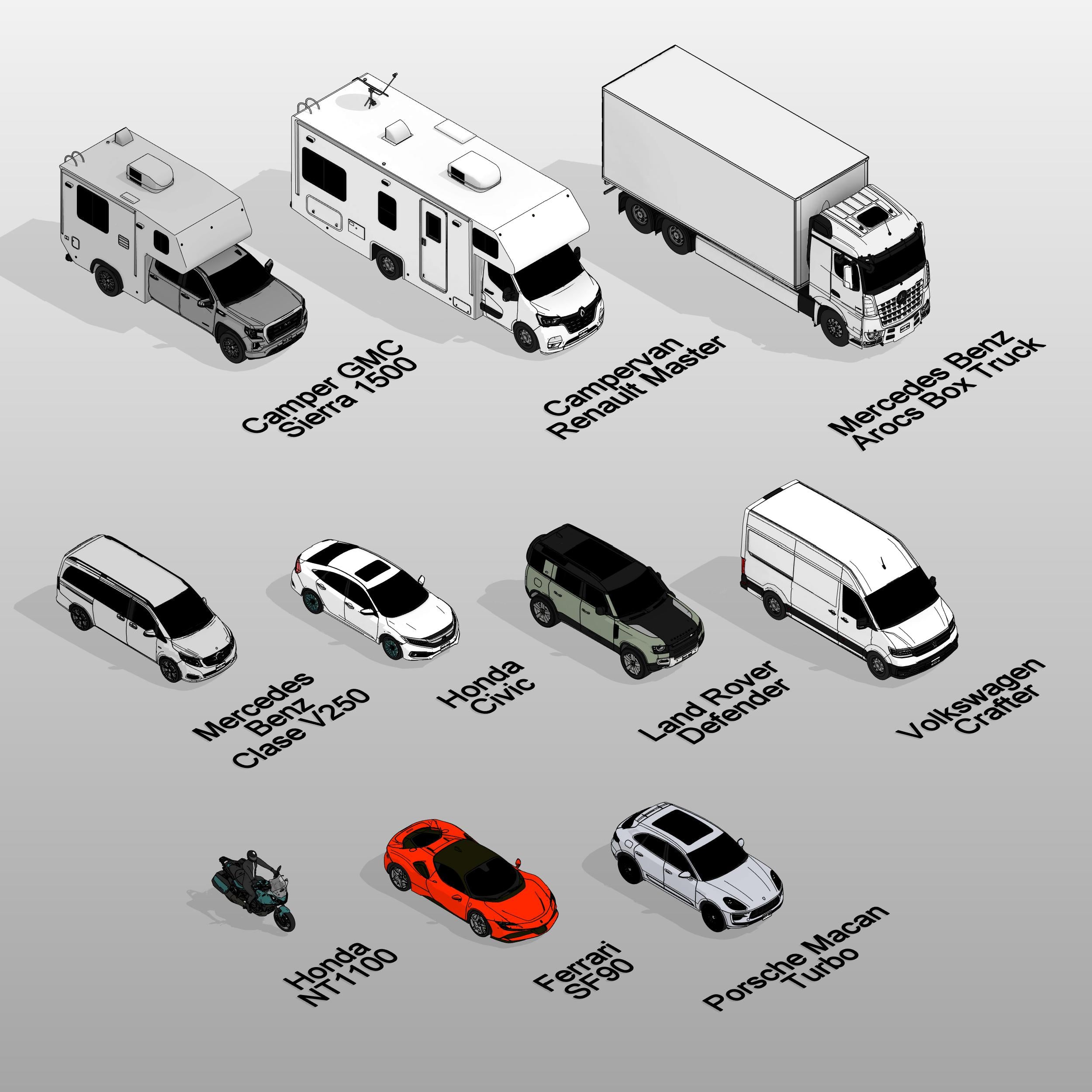 revit cars