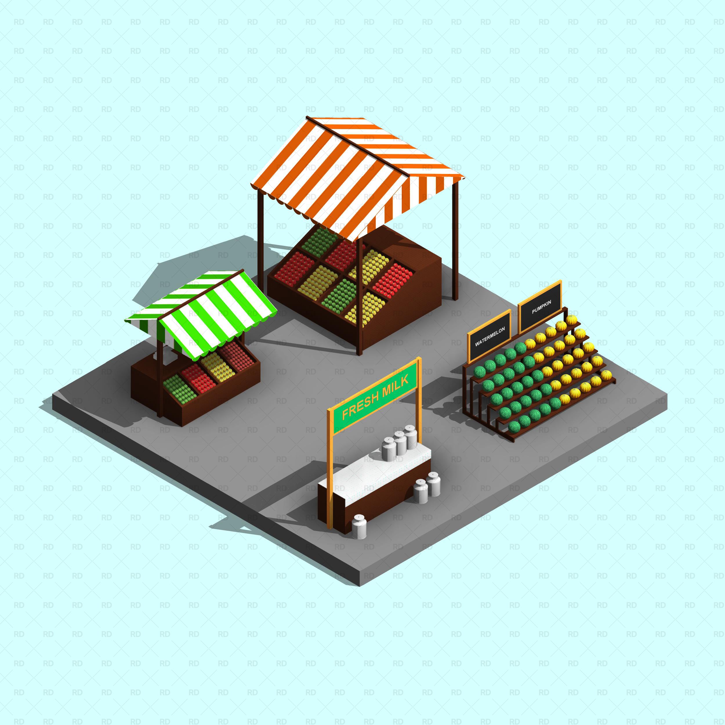 Revit Market Stalls