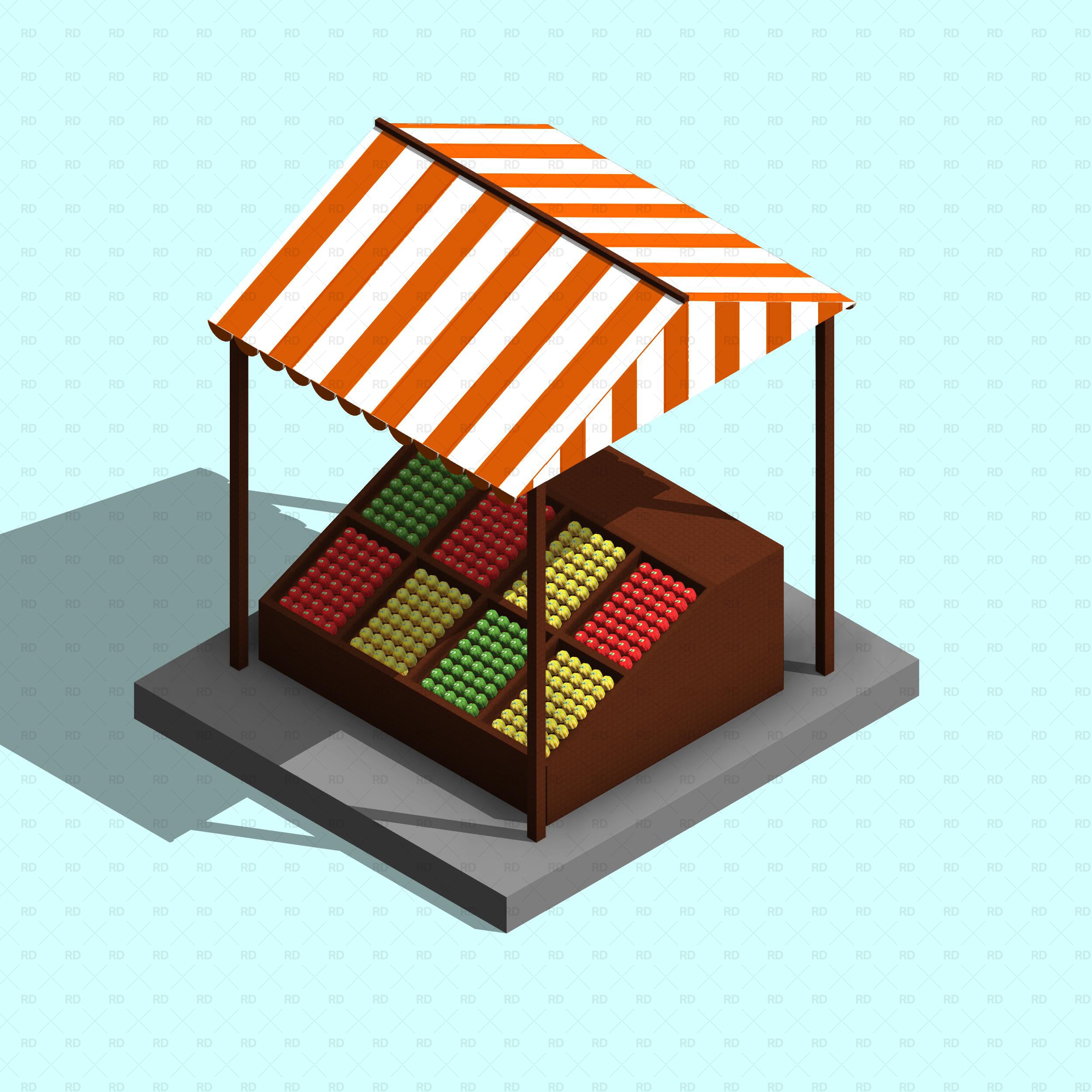 Revit Market Stalls vegetables