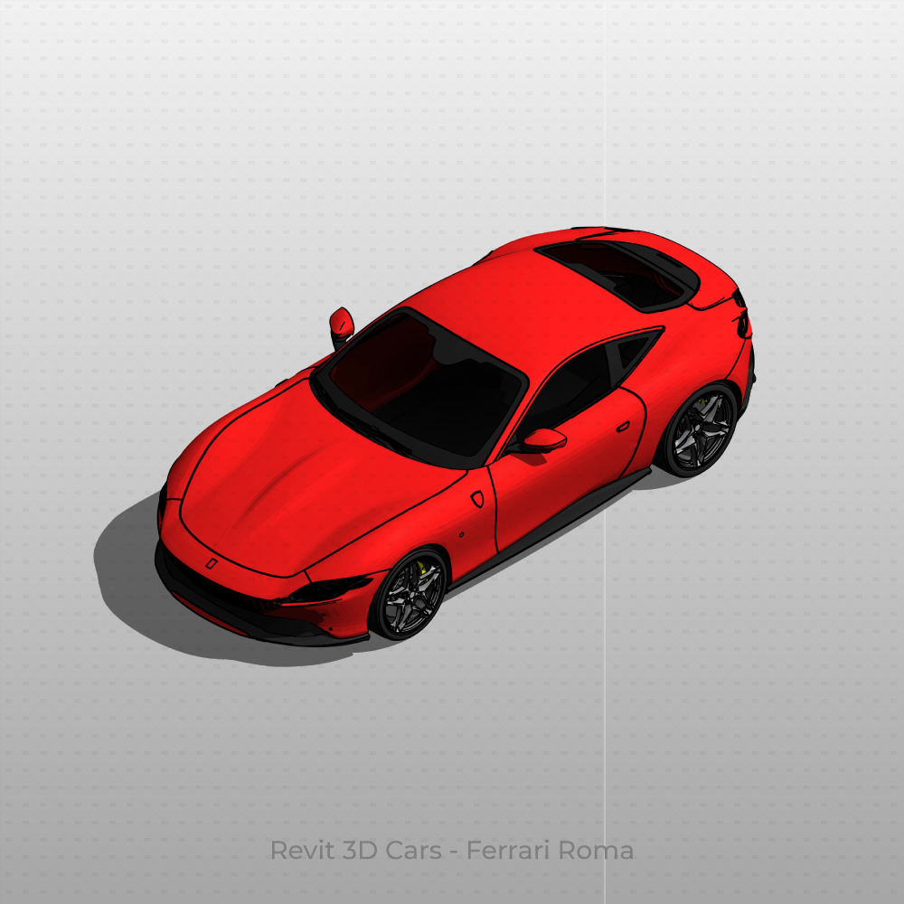 Revit 3D Car family Ferrari Roma Free Download