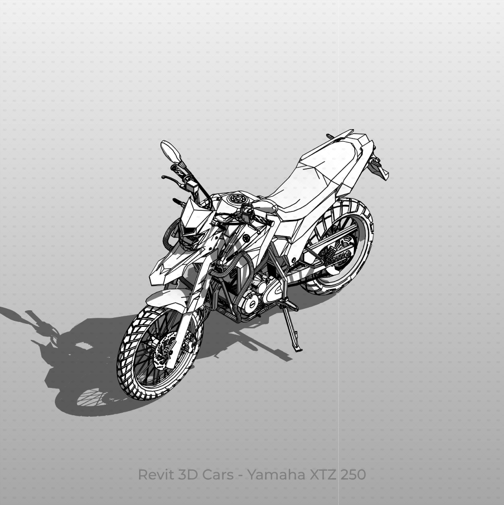 Revit 3D Vehicle: Yamaha XTZ 250 Motorcycle download family