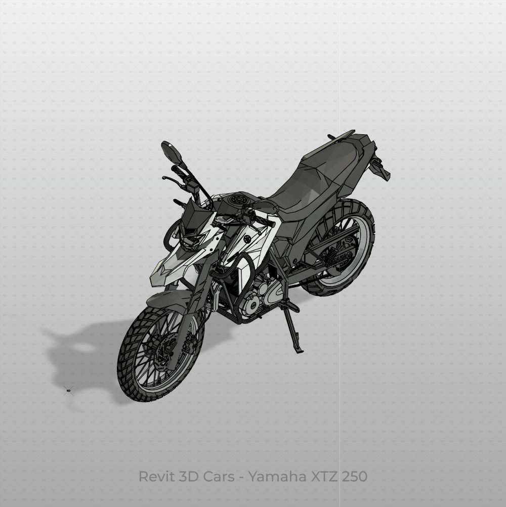 Revit 3D Vehicle: Yamaha XTZ 250 Motorcycle download family