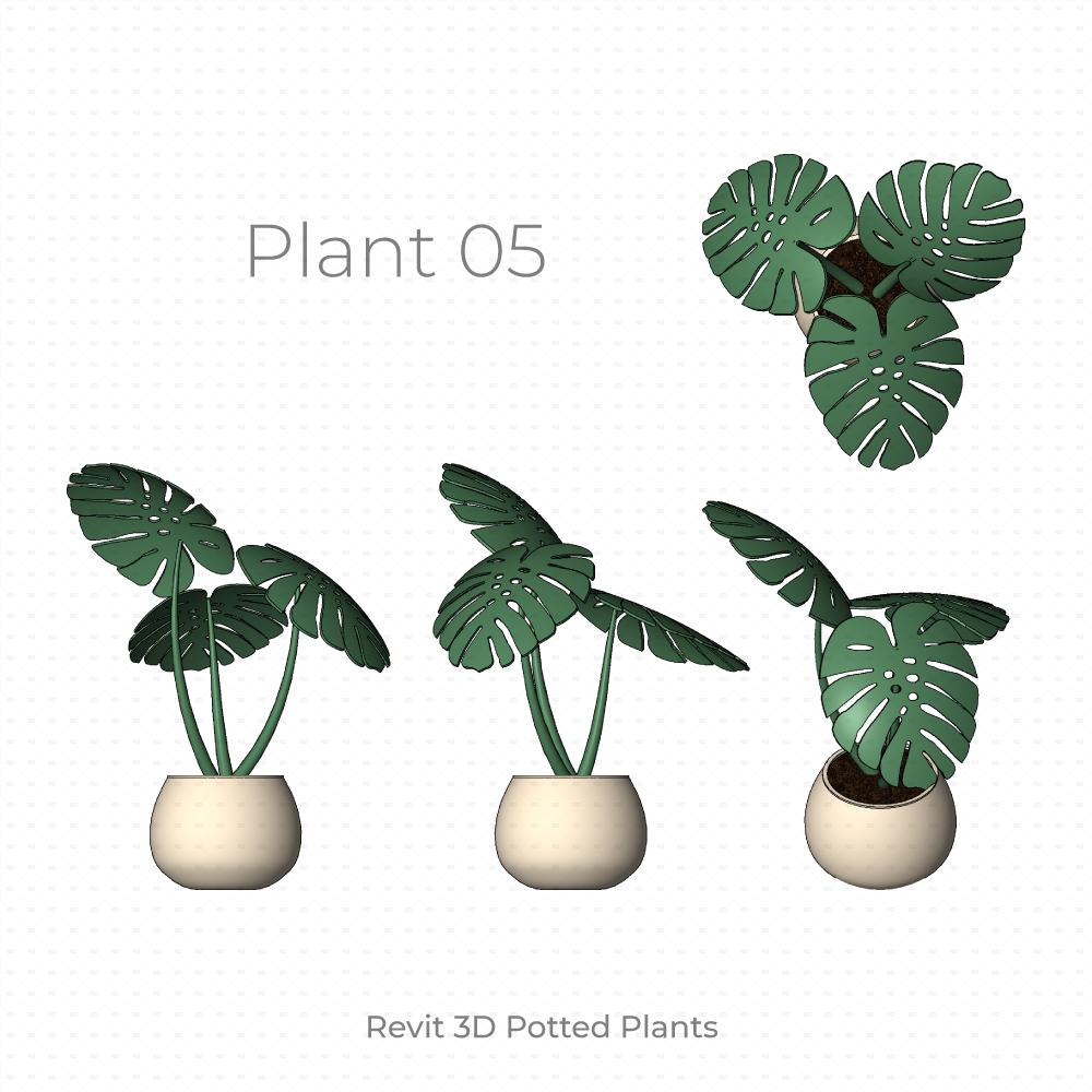 Revit Potted Plant Family monstera