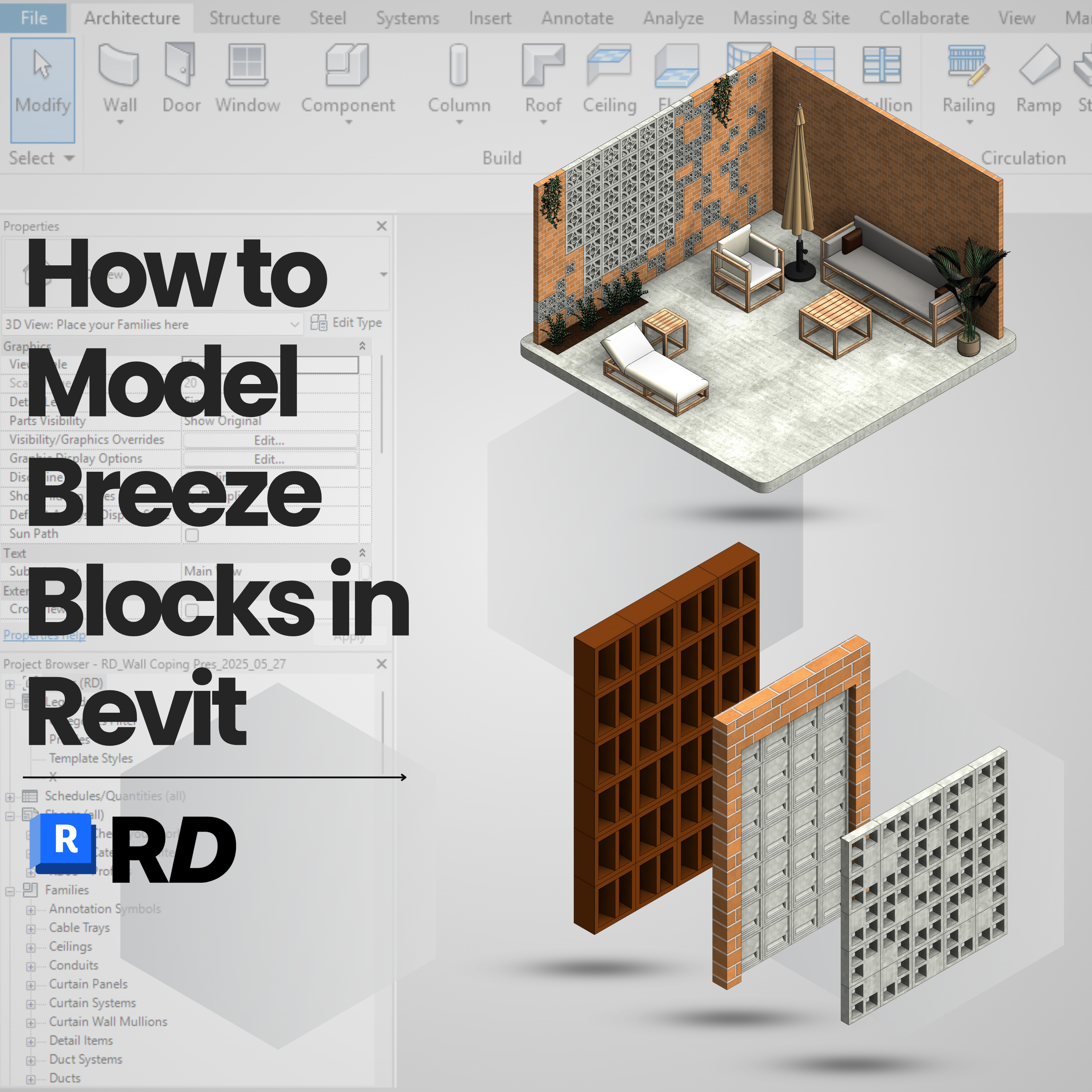 So modellieren Sie Breeze Blocks in Revit