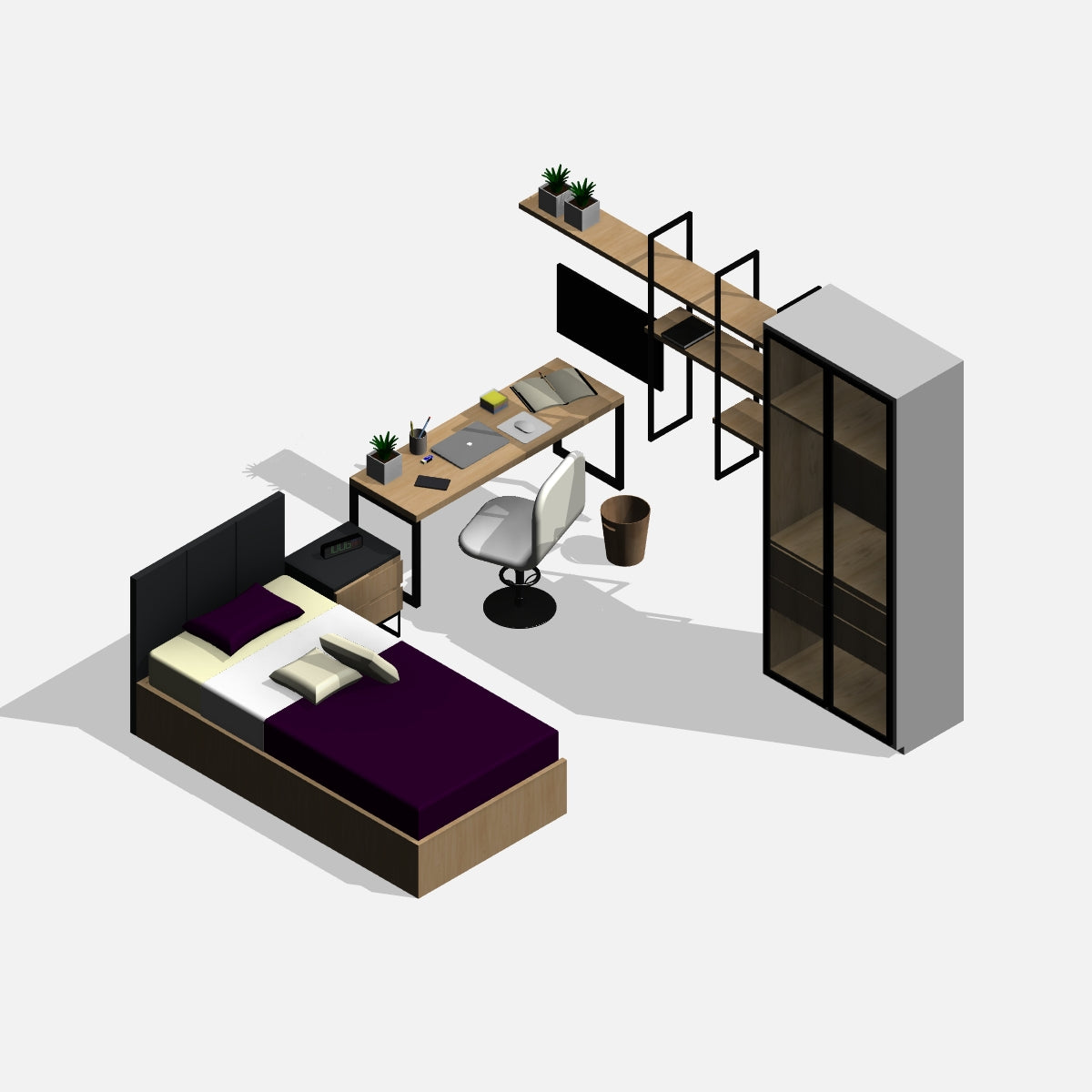 revit bedroom families