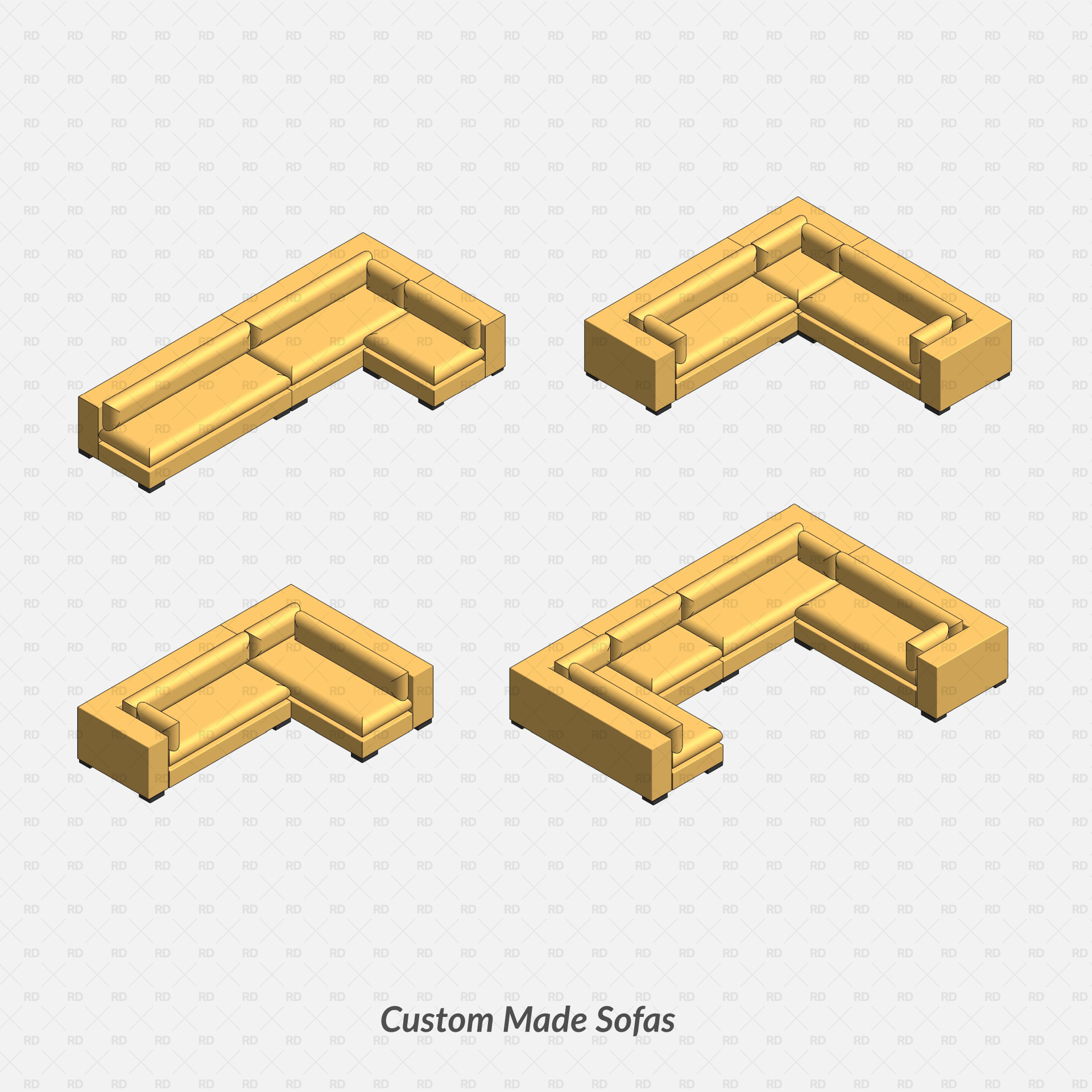 Modular Sectional Sofa 06 - RD Studio