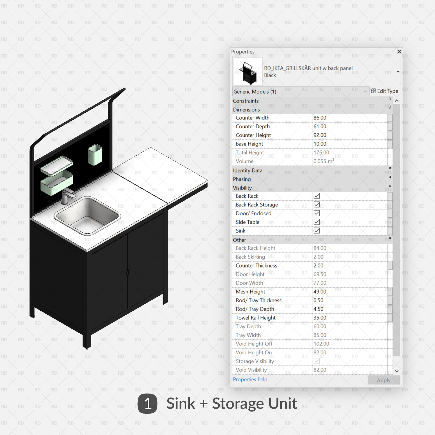 revit outdoor kitchen unit