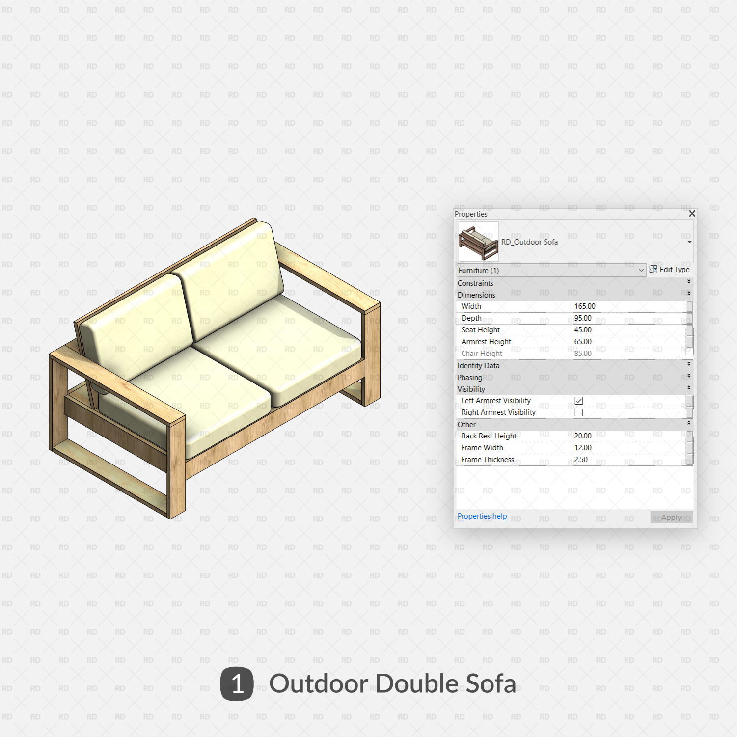 download revit outdoor sofa