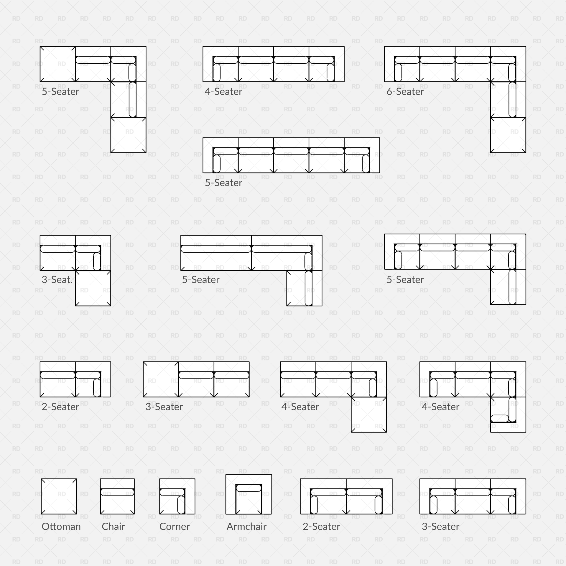 Modular Sectional Sofa 06 - RD Studio