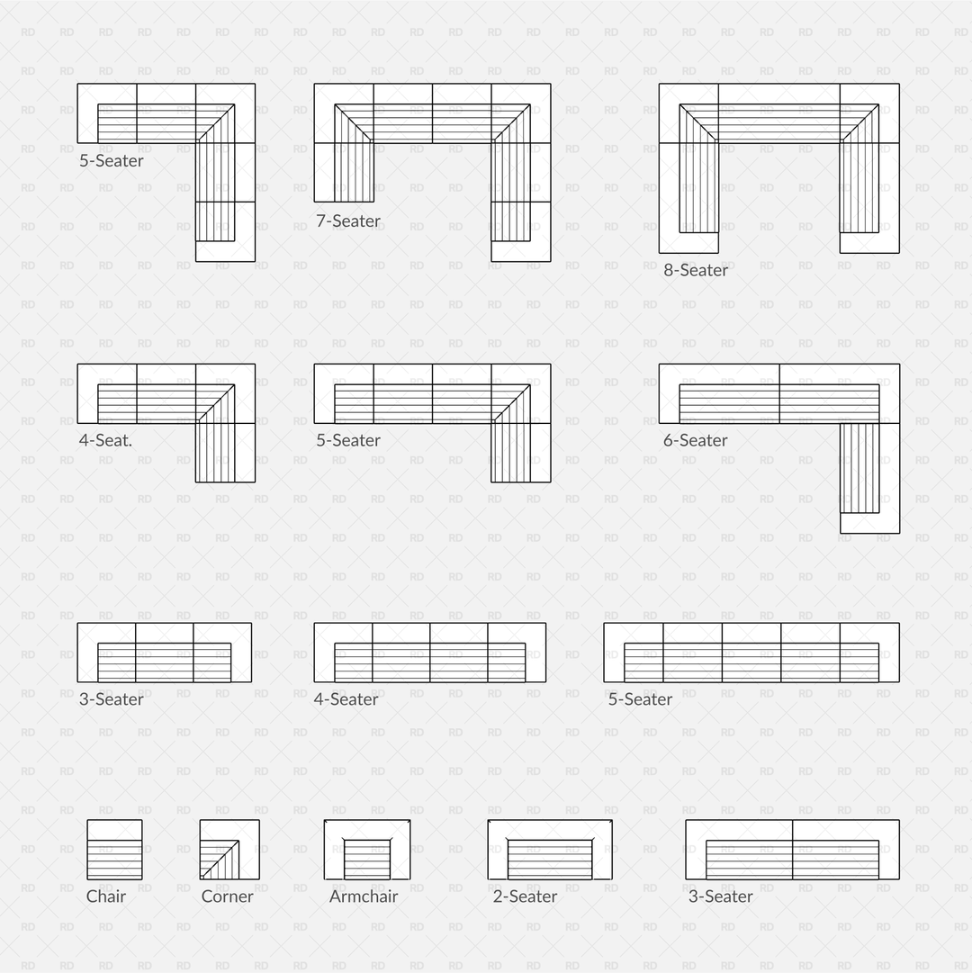 Parametric Modular Sectional Sofa Families for Revit | RD Studio