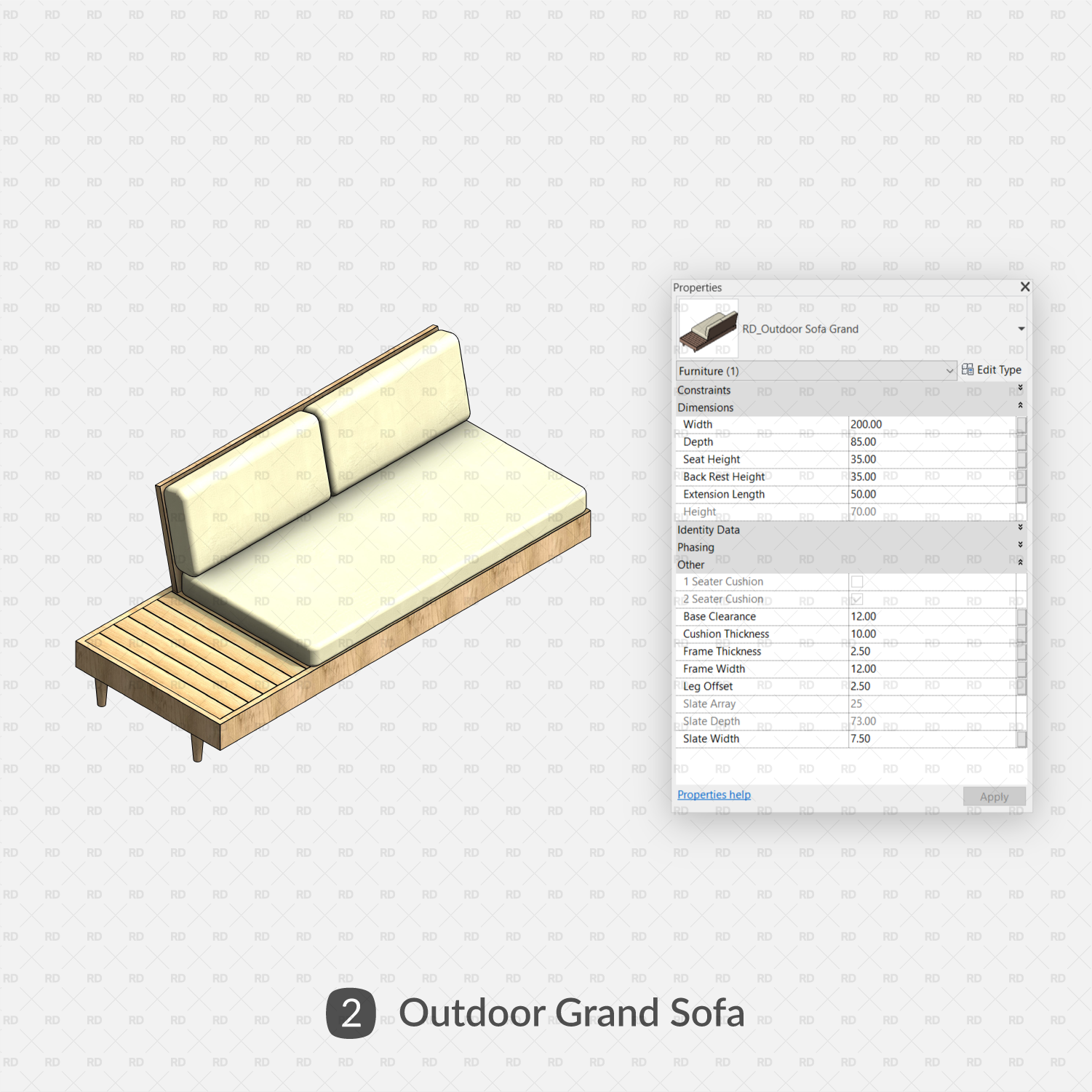 revit sofa