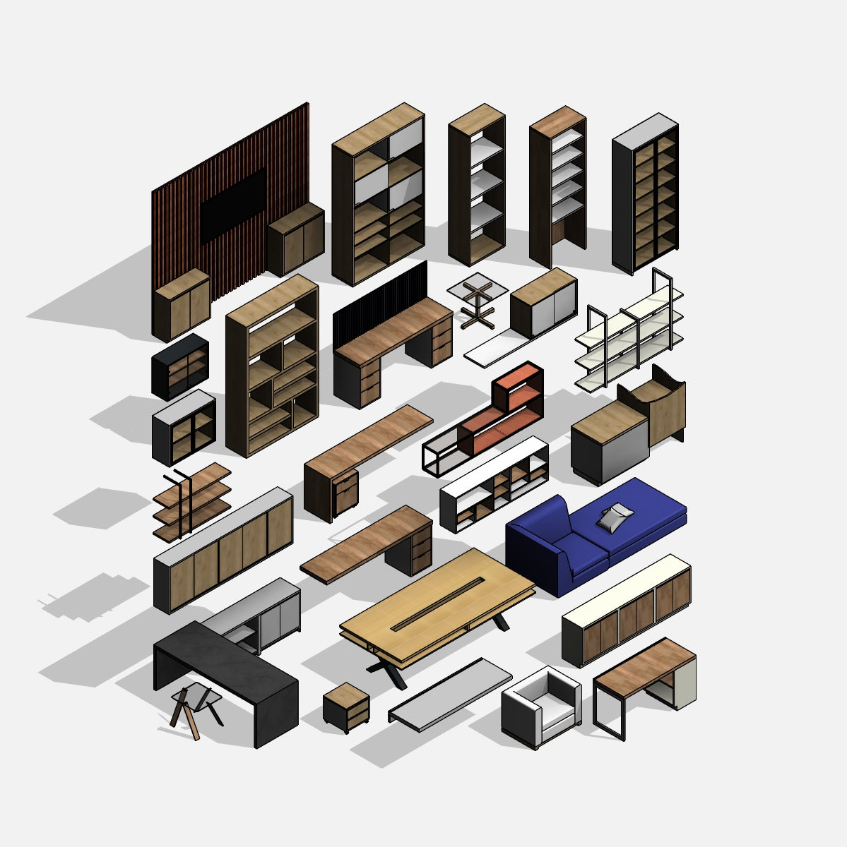 revit office furniture 