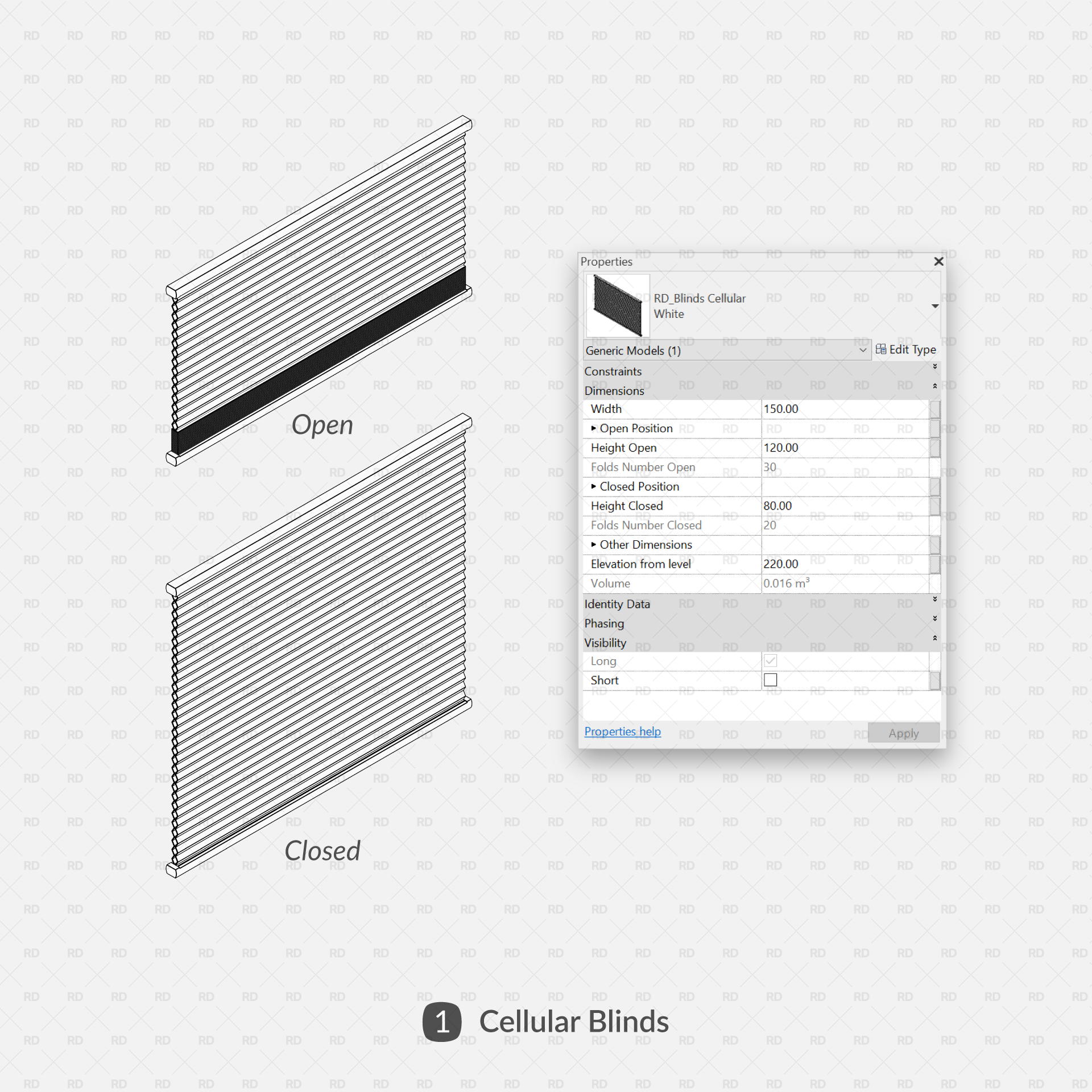 revit cellular blinds