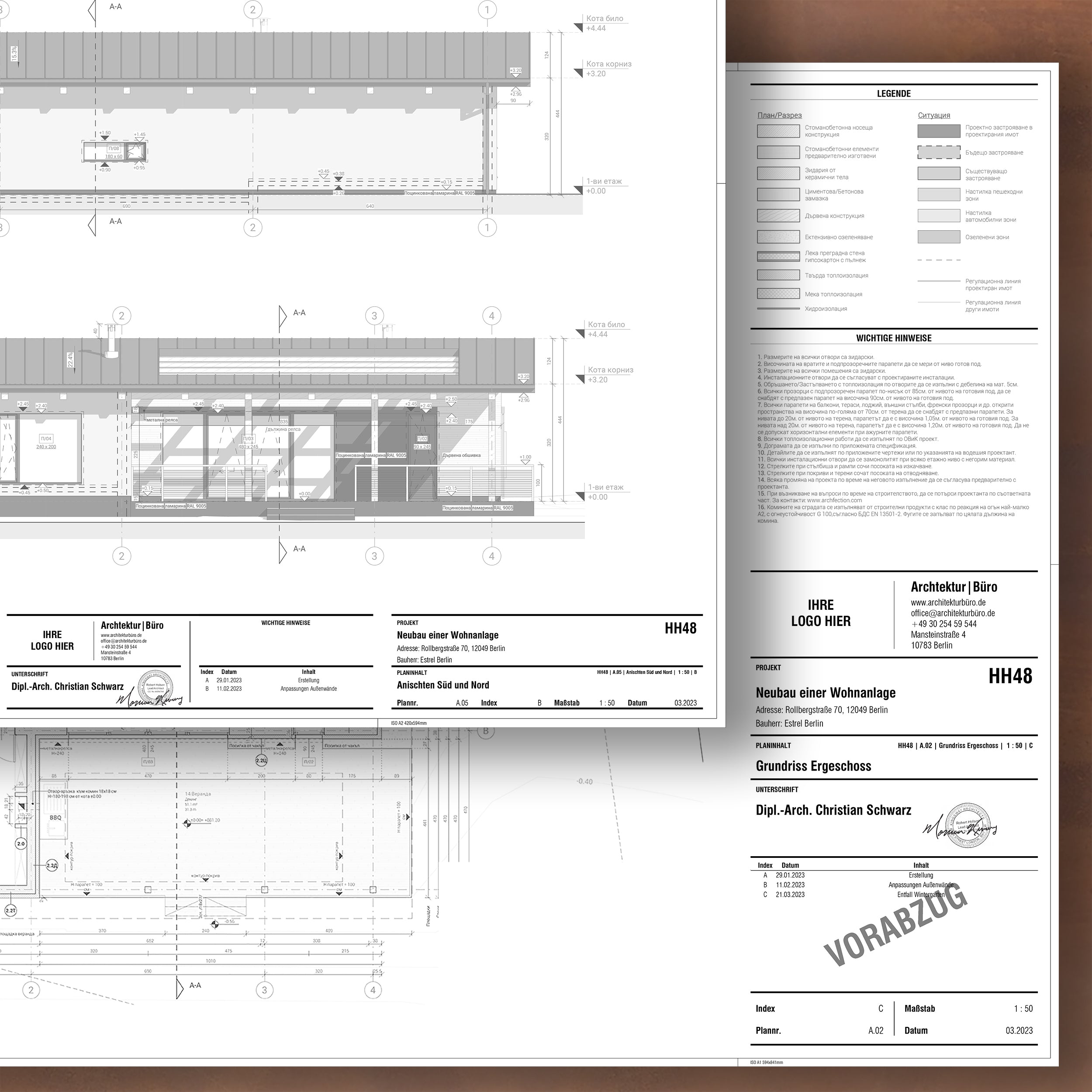 revit title blocks german